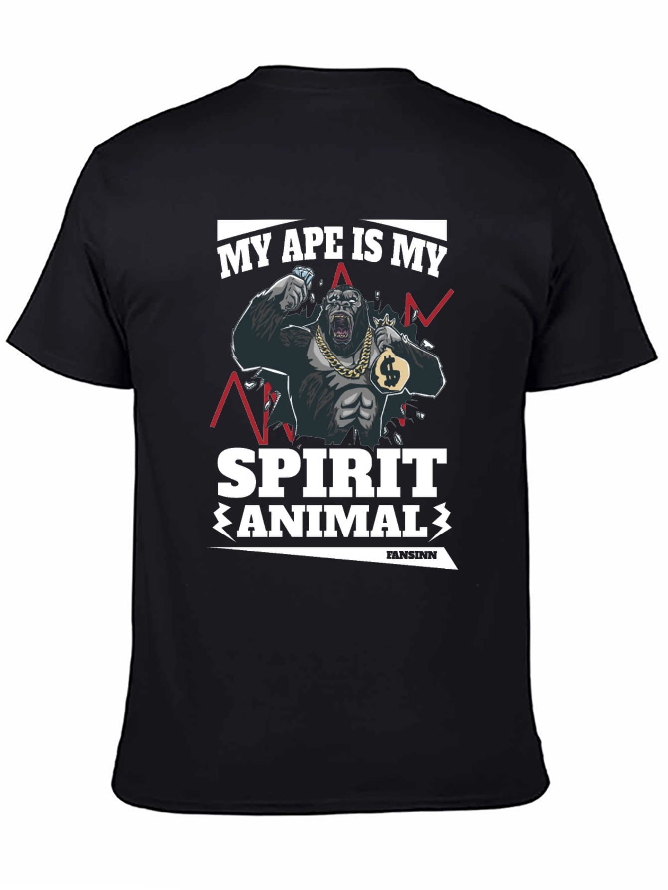Black Ape Spirit Animal Graphic T-Shirt view 4