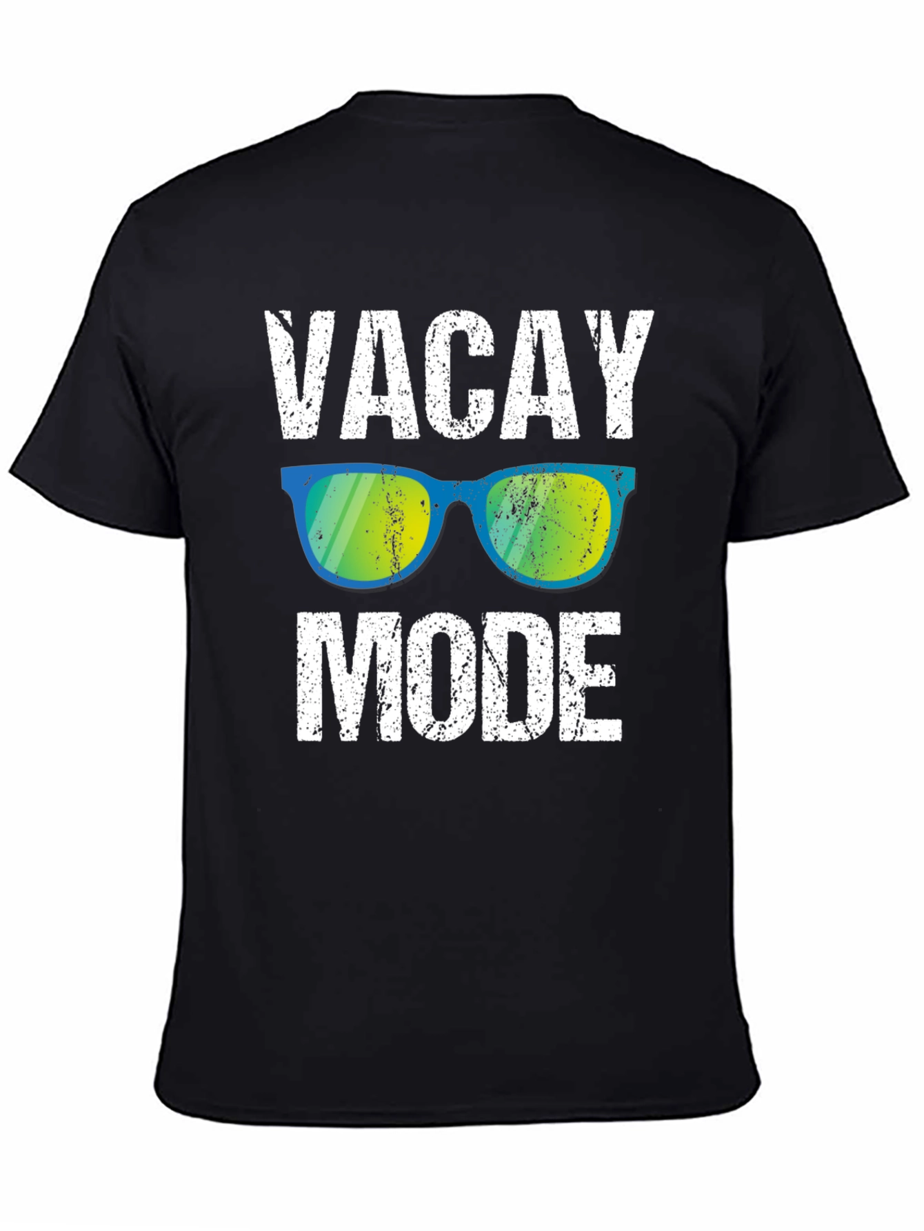 Black Vacay Mode Graphic Tee - Relaxed Holiday Style view 4