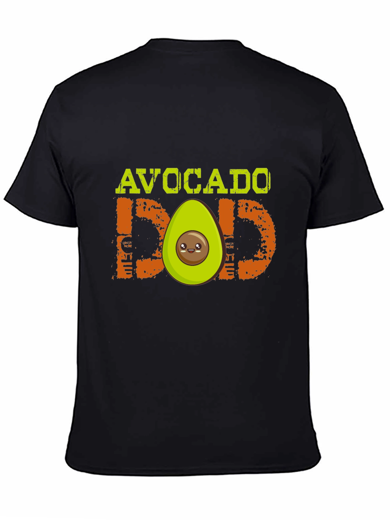 Black Avocado Dad Graphic T-Shirt - Black, Cute Design view 4