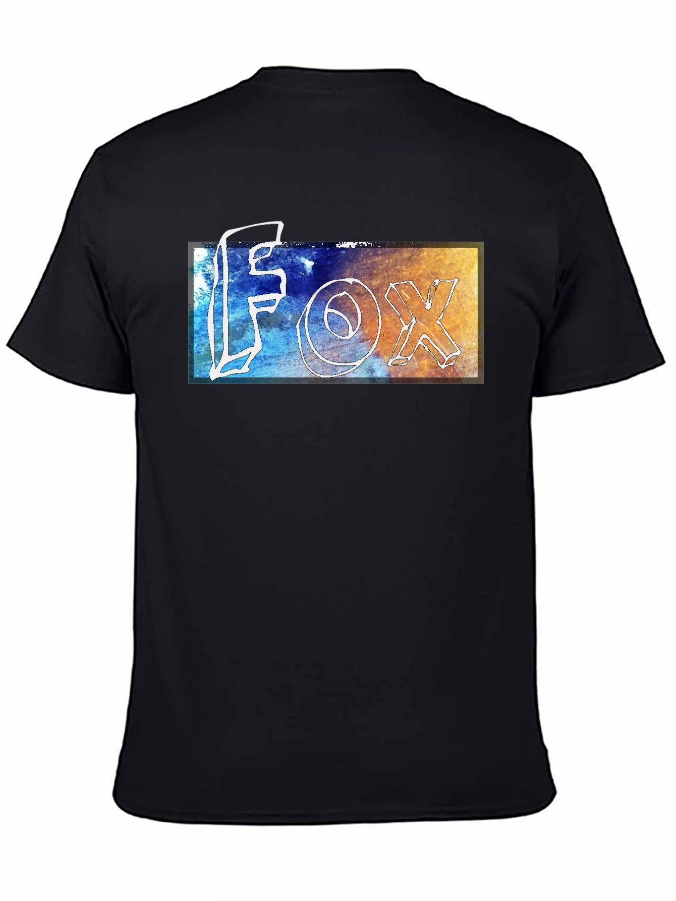 Black Modern 'FOX' Graphic Tee - Stylish Men's Black T-Shirt view 4