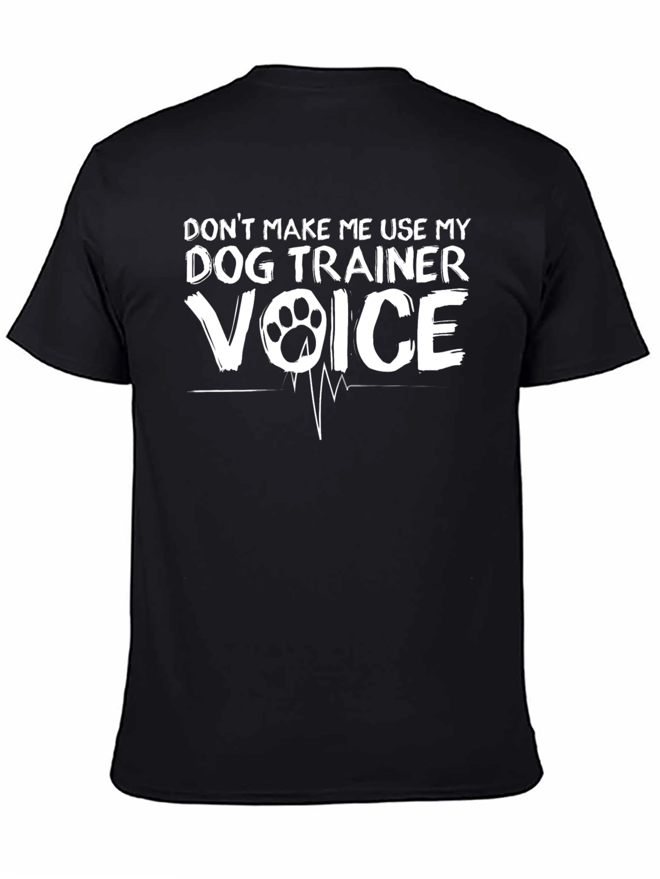 Black Dog Trainer Voice T-Shirt - Funny Dog Lover Tee view 4