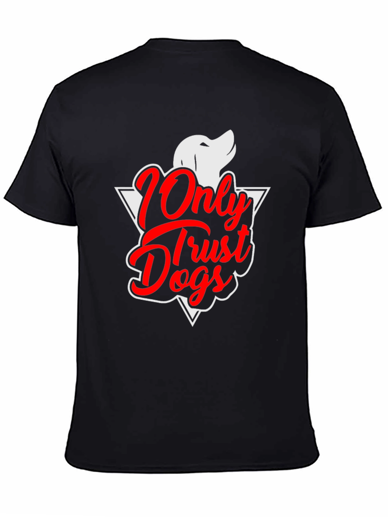 Black Only Trust Dogs Graphic T-Shirt view 4