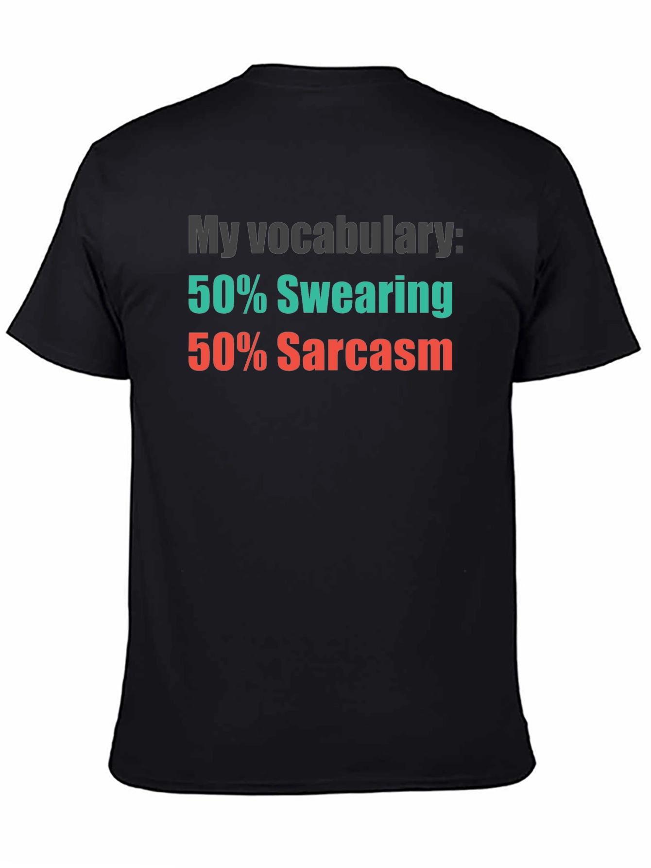 Black Funny Vocabulary Swearing Sarcasm Graphic Tee view 4