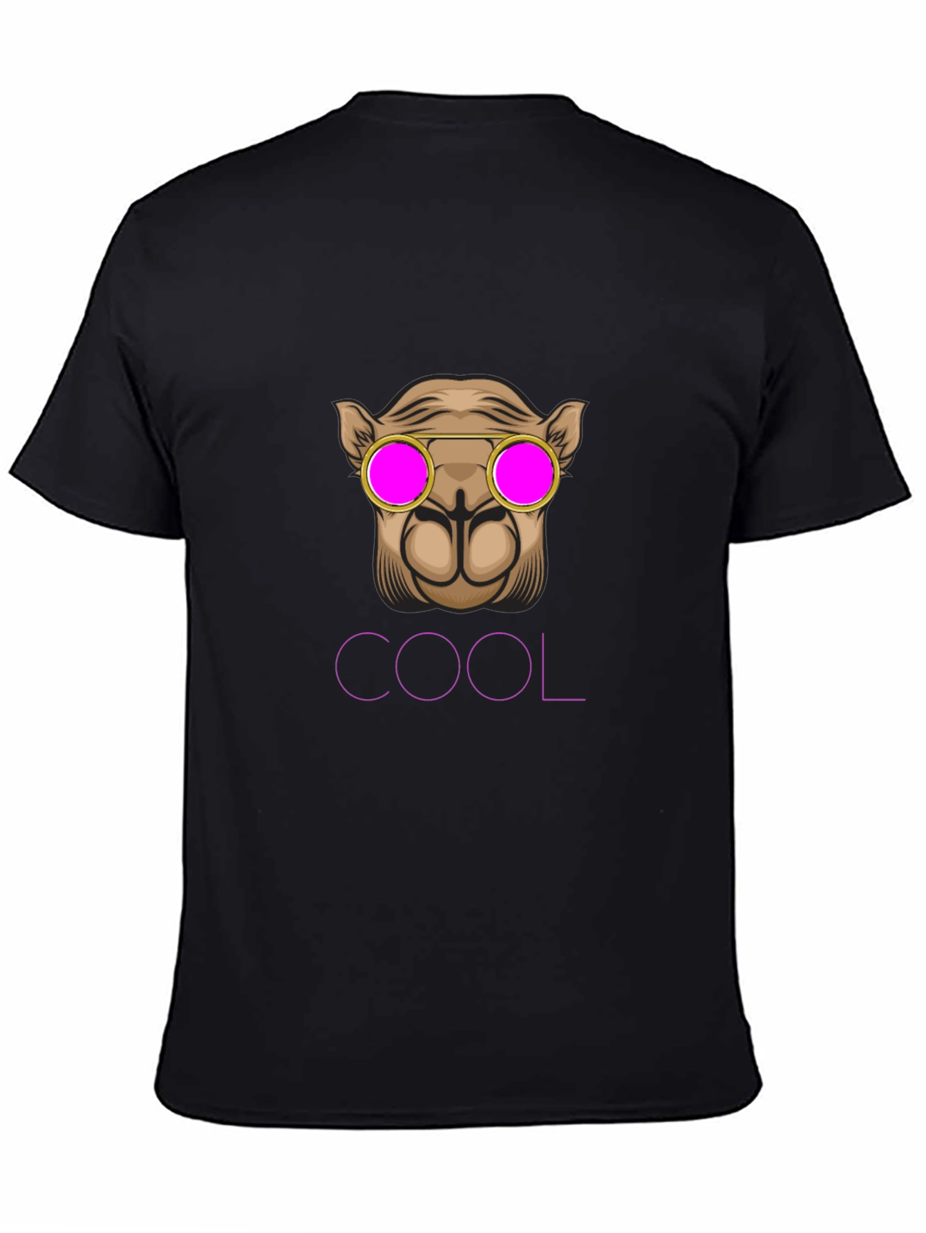 Black Cool Camel Graphic Tee - Stylish Animal Design view 4
