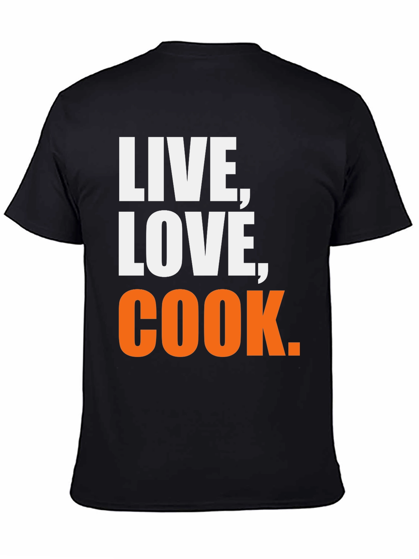 Black Live, Love, Cook Graphic T-Shirt view 4