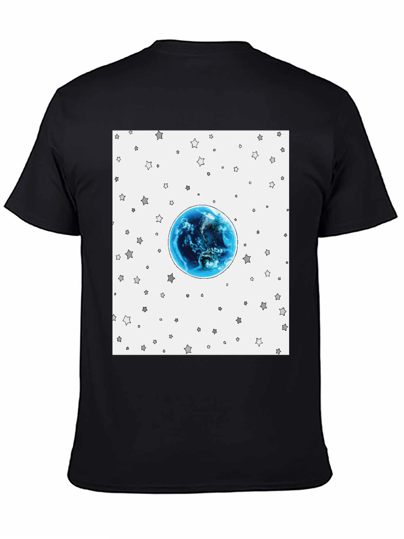 Black Earth & Stars Graphic T-Shirt view 4