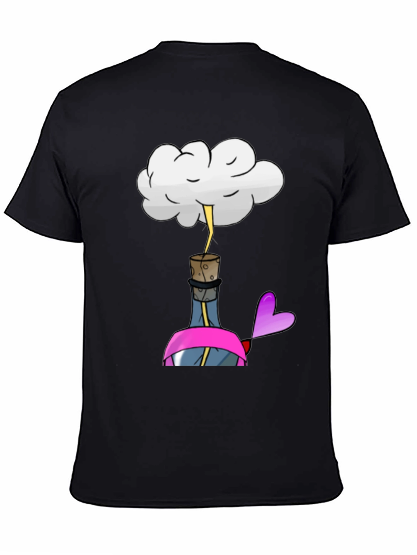 Black Cloud Lightning in a Bottle Black T-Shirt view 4
