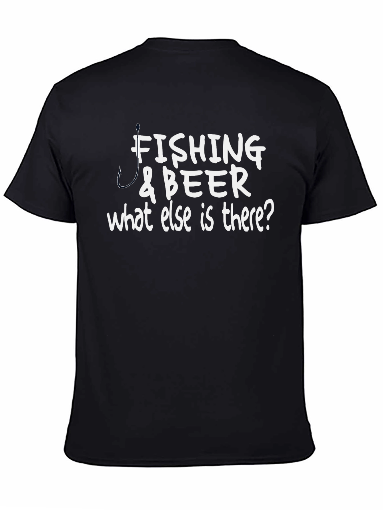 Black Fishing & Beer T-Shirt - Funny Graphic Tee view 4