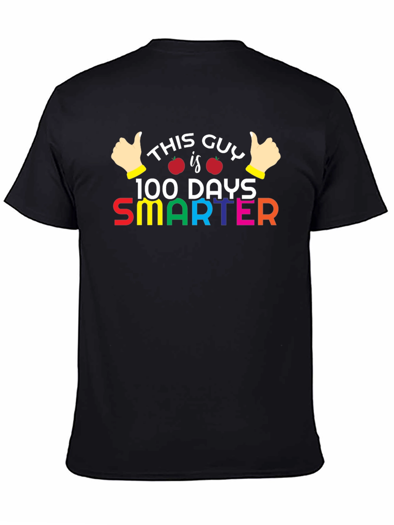 Black 100 Days Smarter T-Shirt - Teacher & Student Apparel view 4