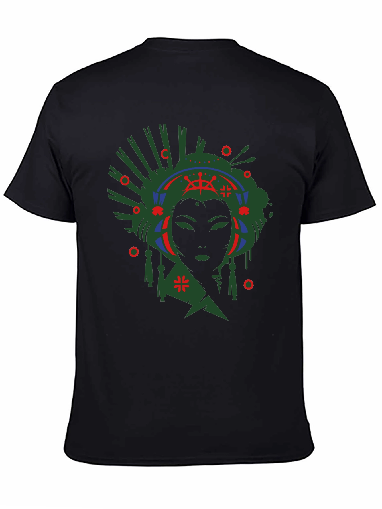 Black Geisha Graphic Print Black T-Shirt view 4