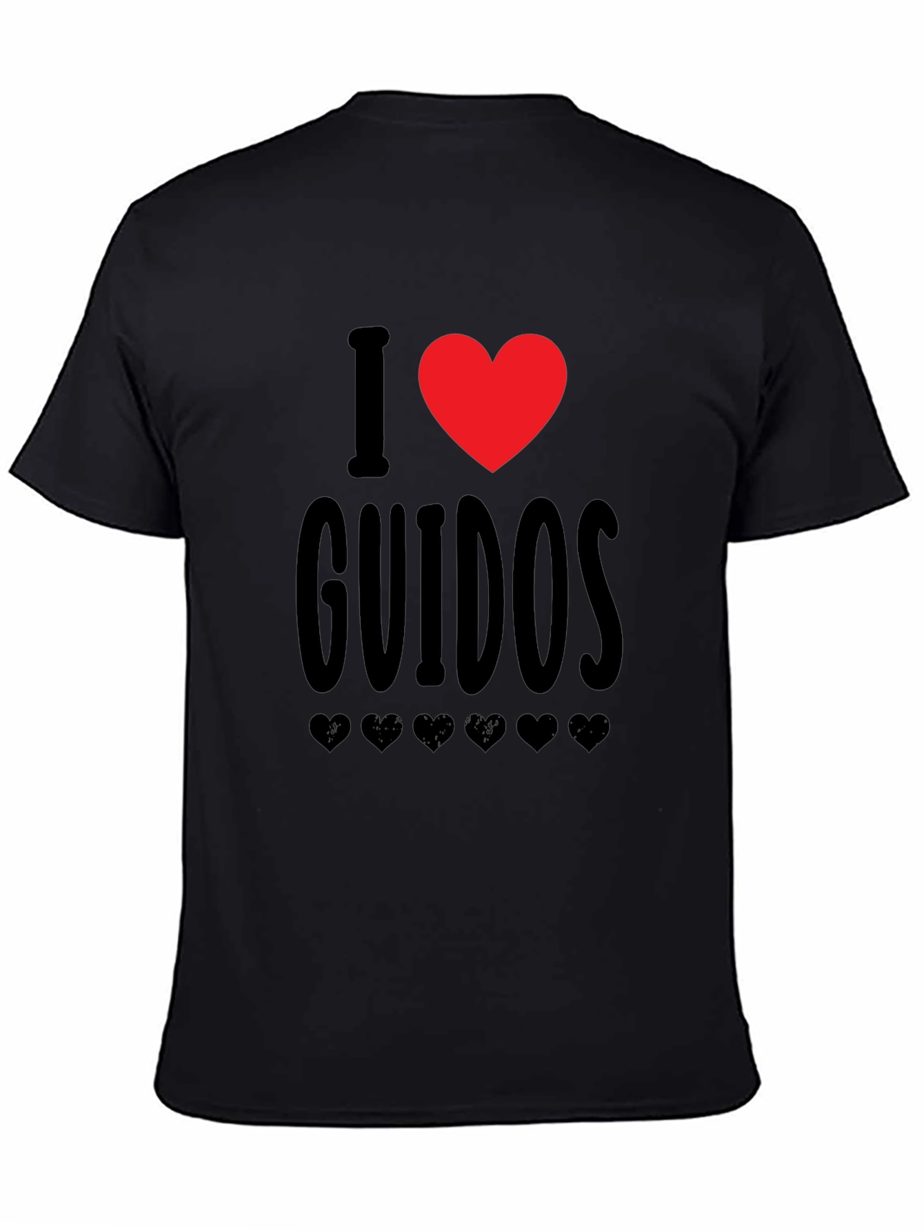 Black I Love Guidos T-Shirt - Funny Novelty Tee view 4