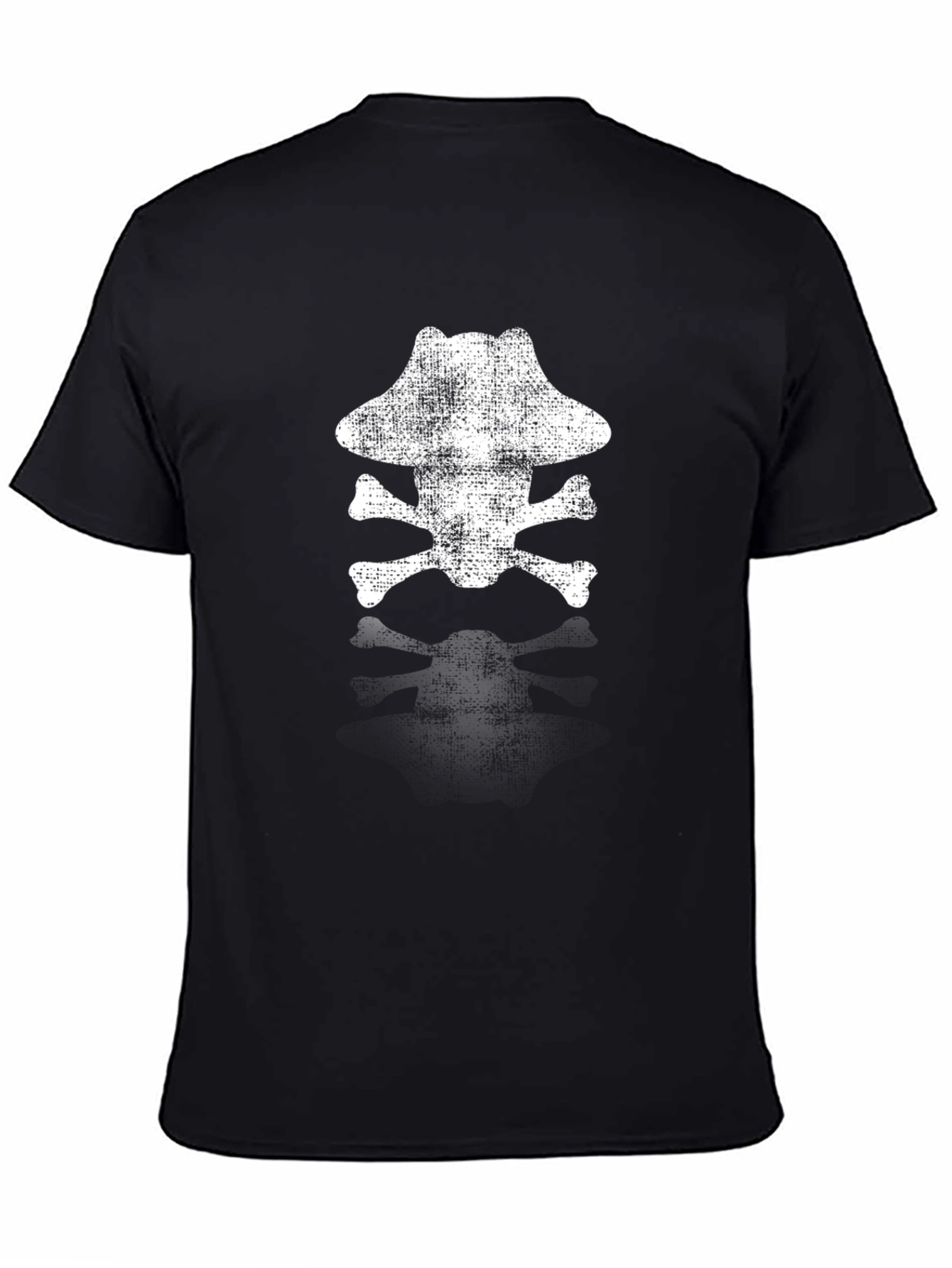 Black Pirate Skull Graphic T-Shirt - Black Cotton Tee view 4
