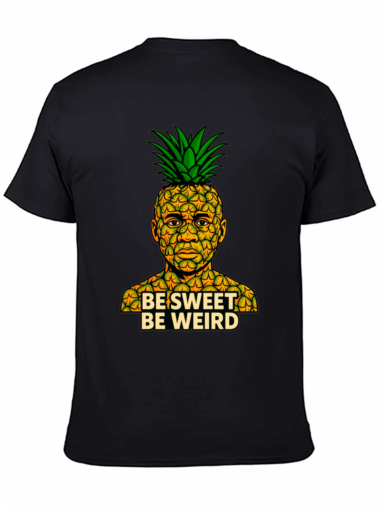 Black Be Sweet Be Weird Pineapple Graphic T-Shirt view 4