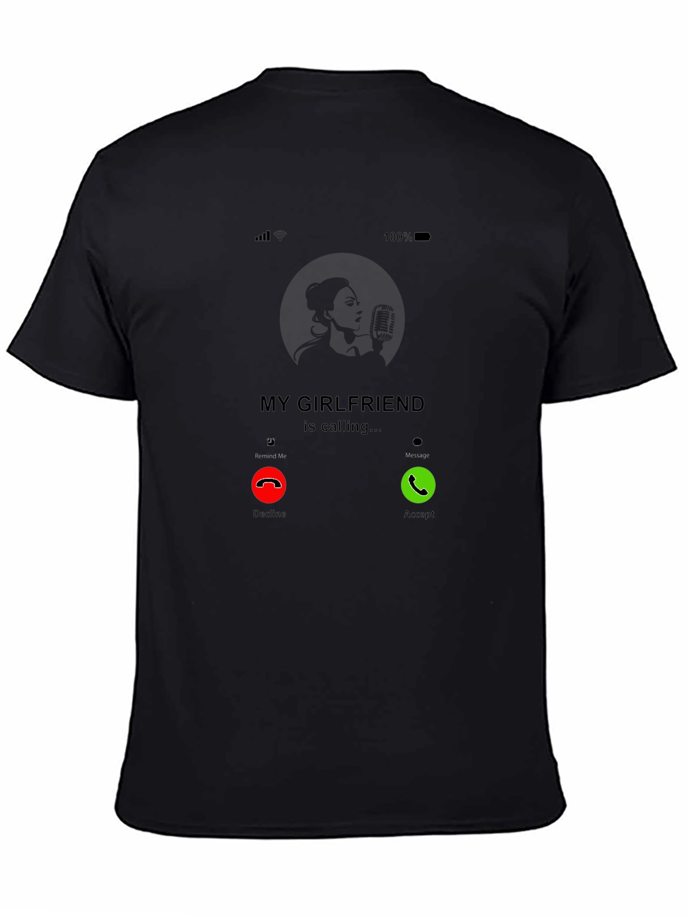 My Girlfriend is Calling Graphic Tee - Incoming Call T-Shirt - 4