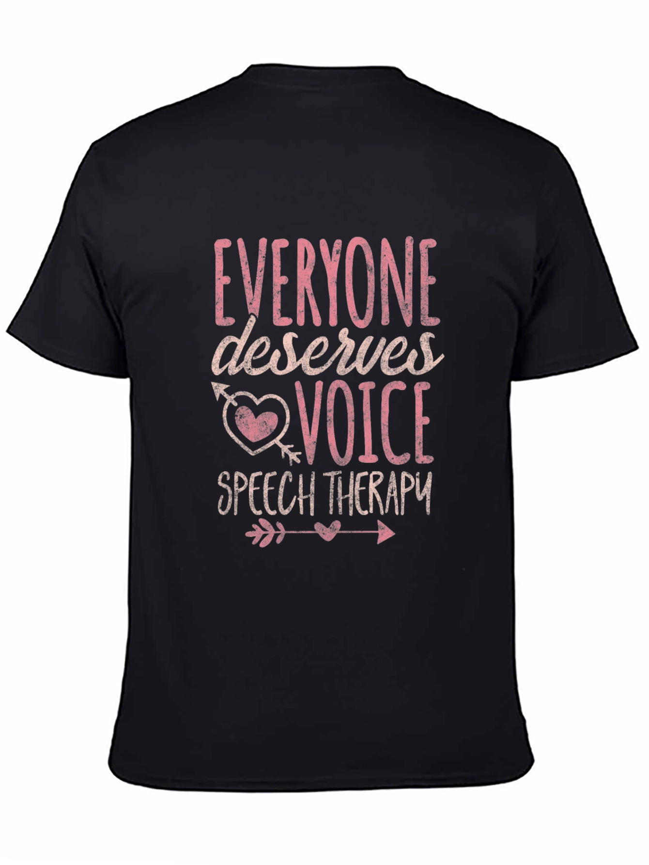 Black Everyone Deserves Voice Speech Therapy T-Shirt view 4