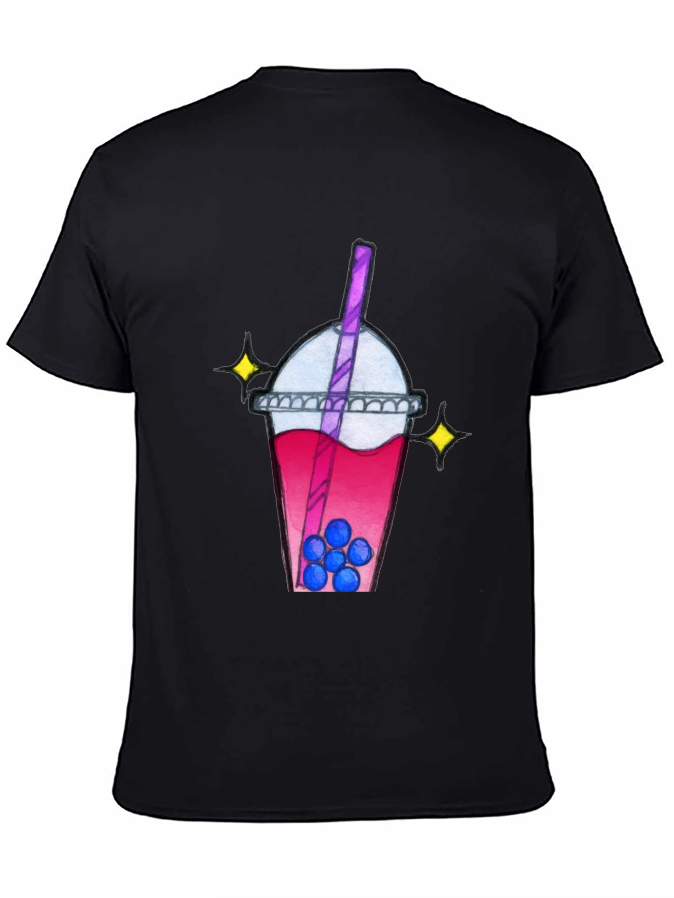 Black Boba Tea Graphic Tee view 4