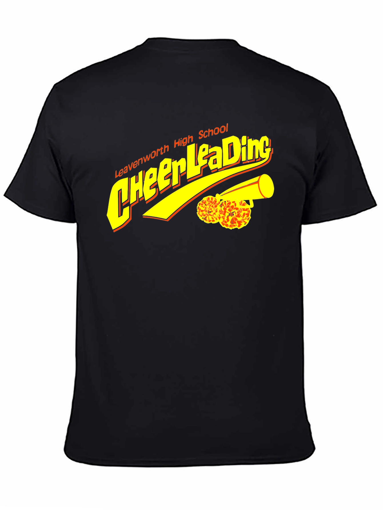 Black Cheerleading High School T-Shirt view 4