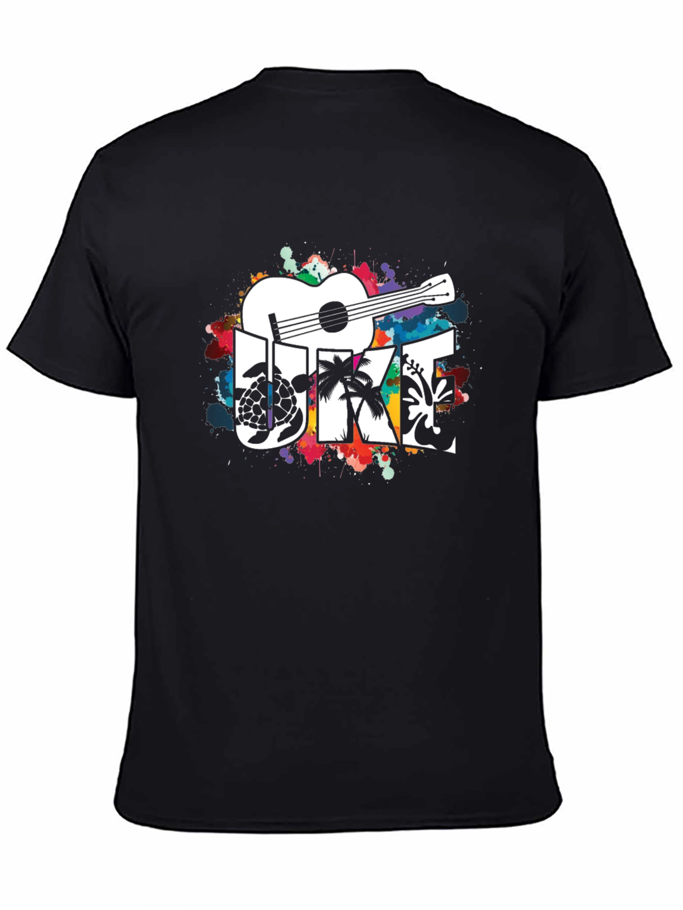 Black Ukulele Graphic Tee - Island Vibes view 4