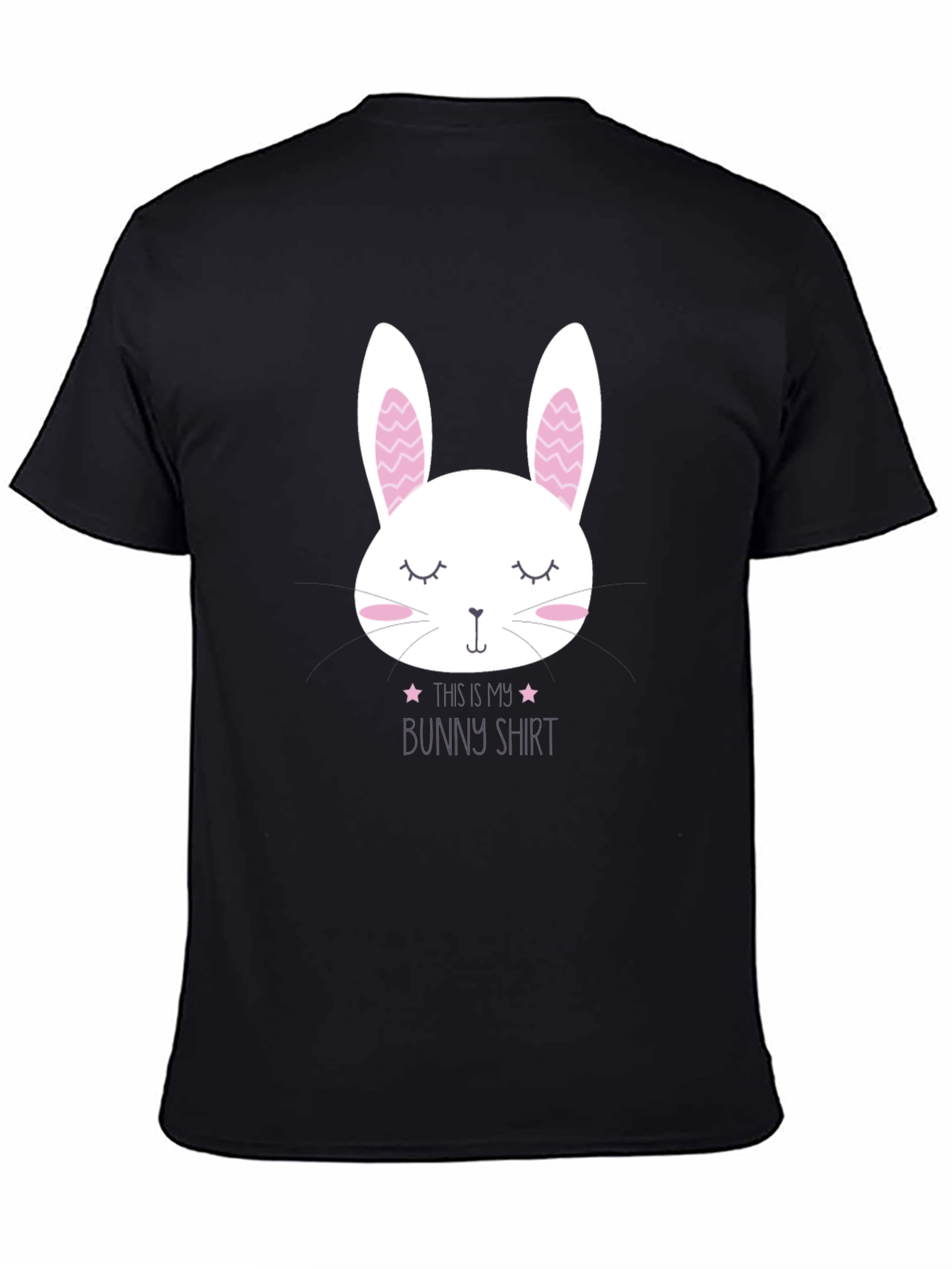 Black Bunny Shirt Cute Easter Tee view 4