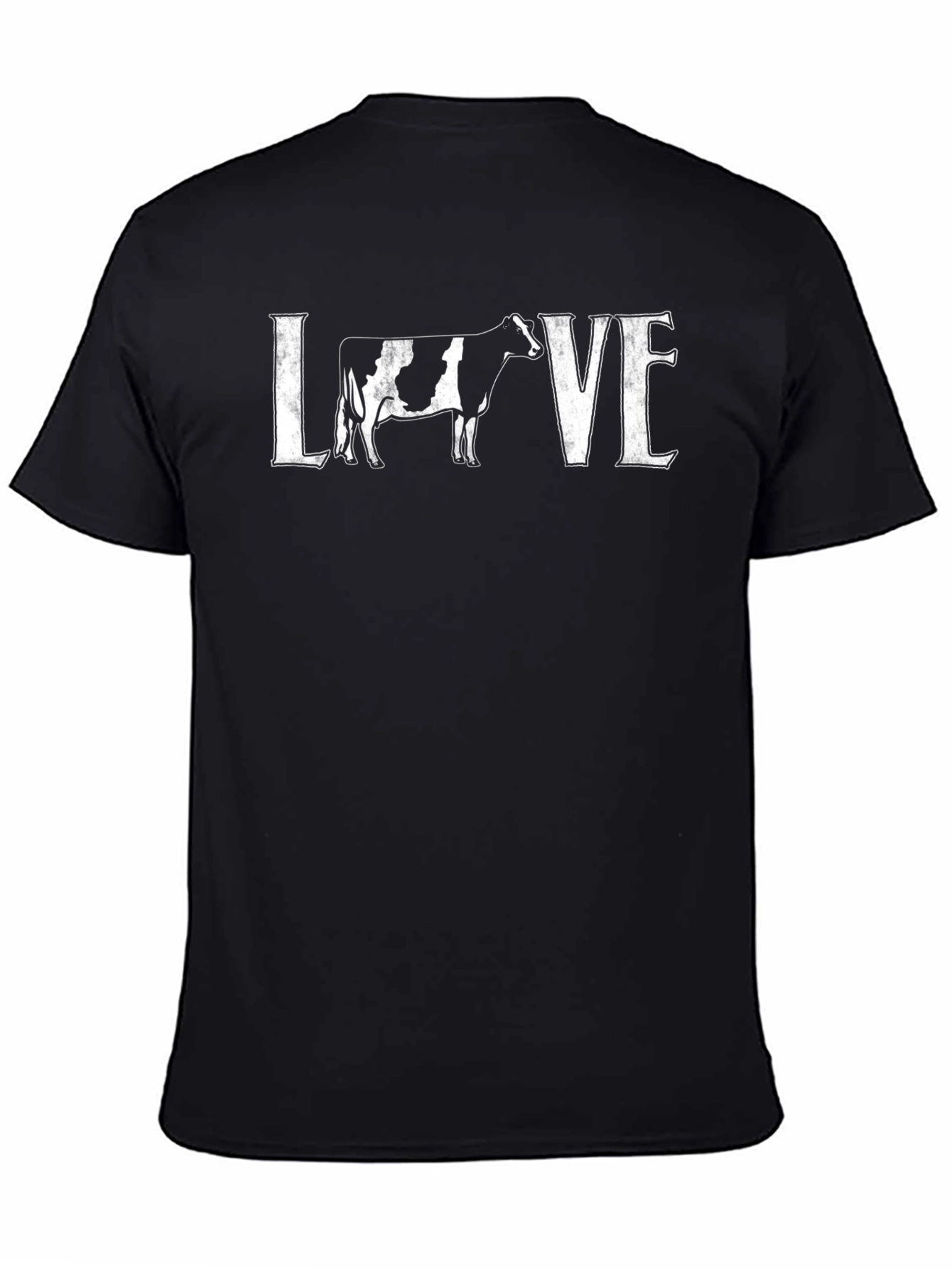 Love Cow Graphic T-Shirt - Men's Black Tee - 4