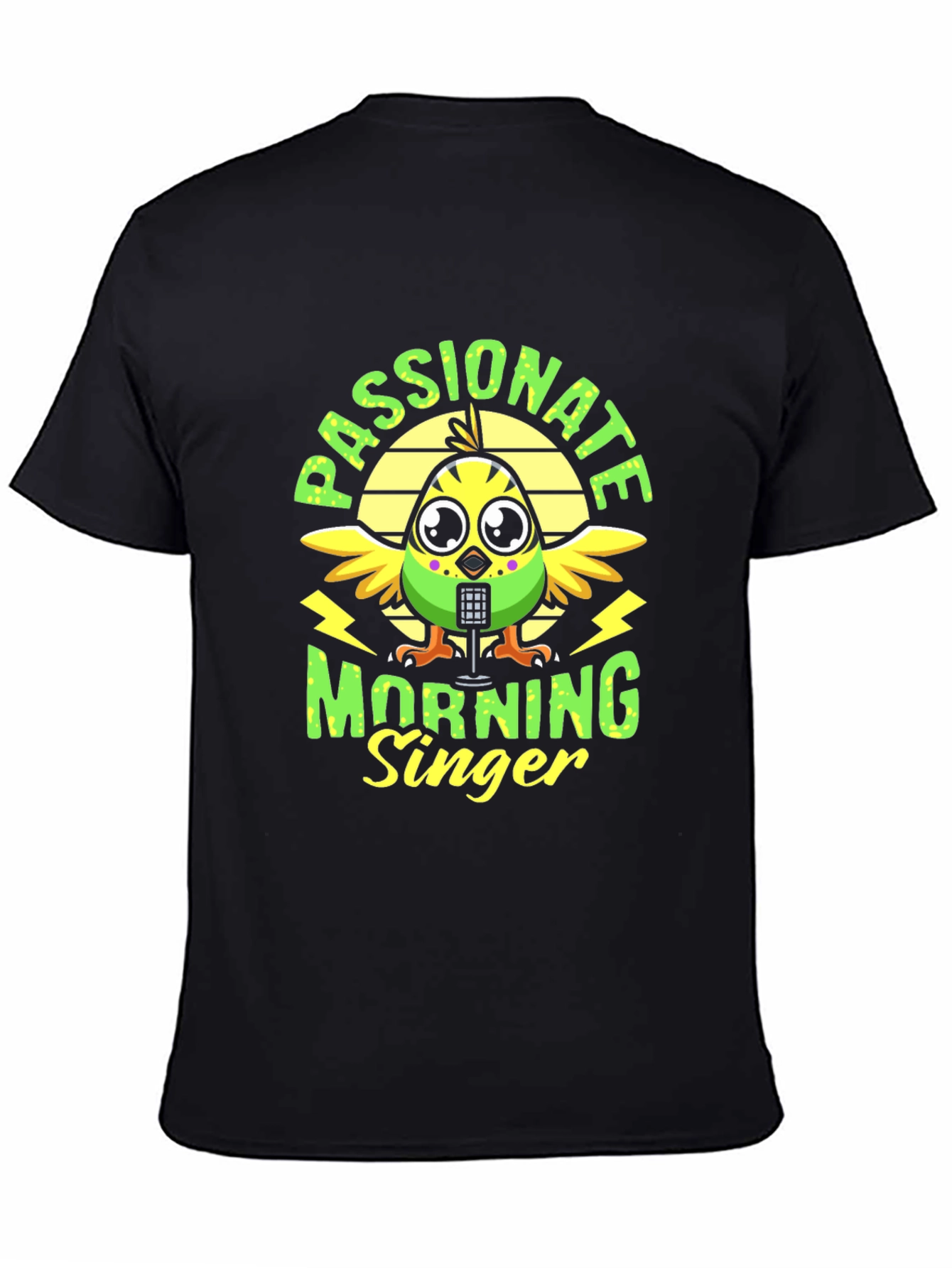 Black Passionate Morning Singer Bird Graphic Tee view 4