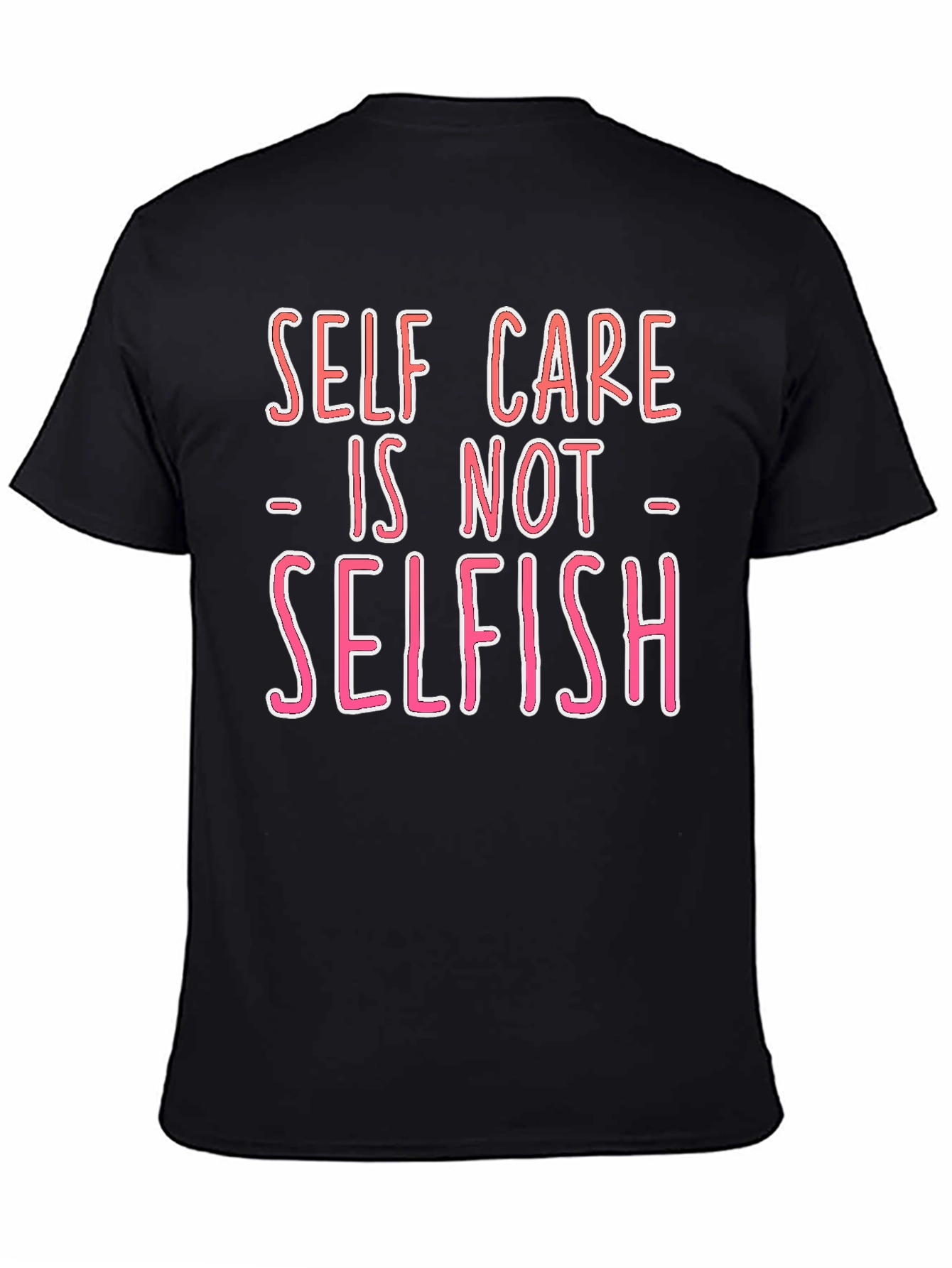 Black Self Care is Not Selfish Graphic Tee - Black view 4