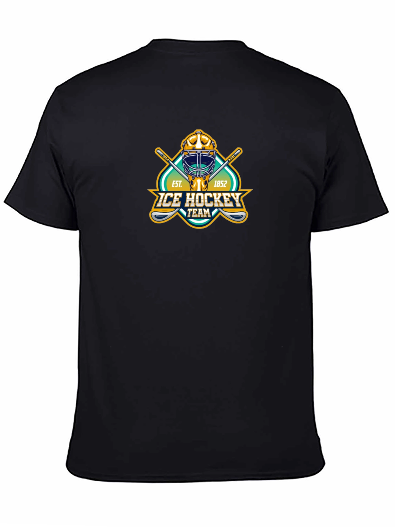 Black Ice Hockey Team Graphic T-Shirt - Vintage Style view 4
