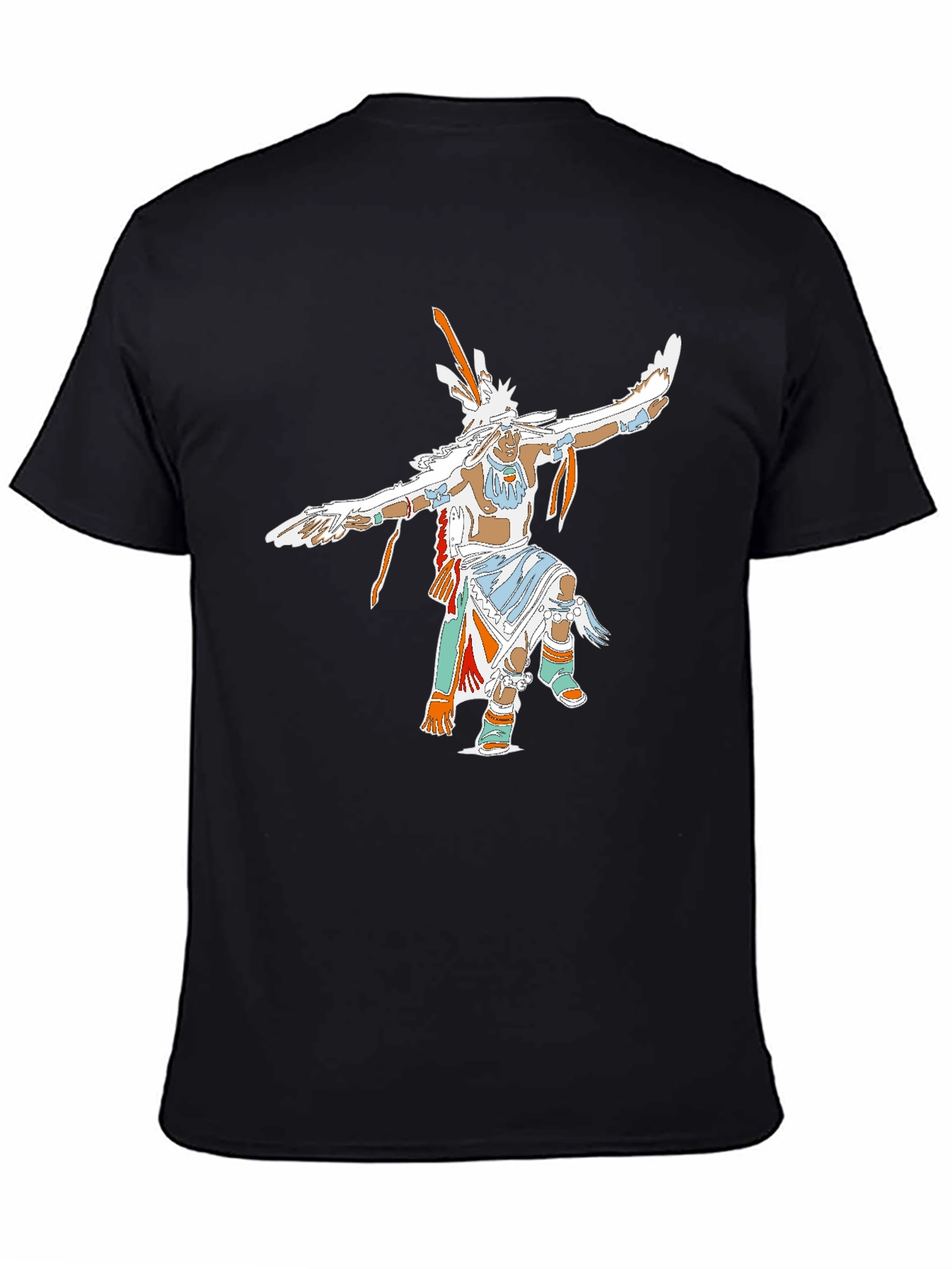 Black Native American Dancer Graphic T-Shirt view 4