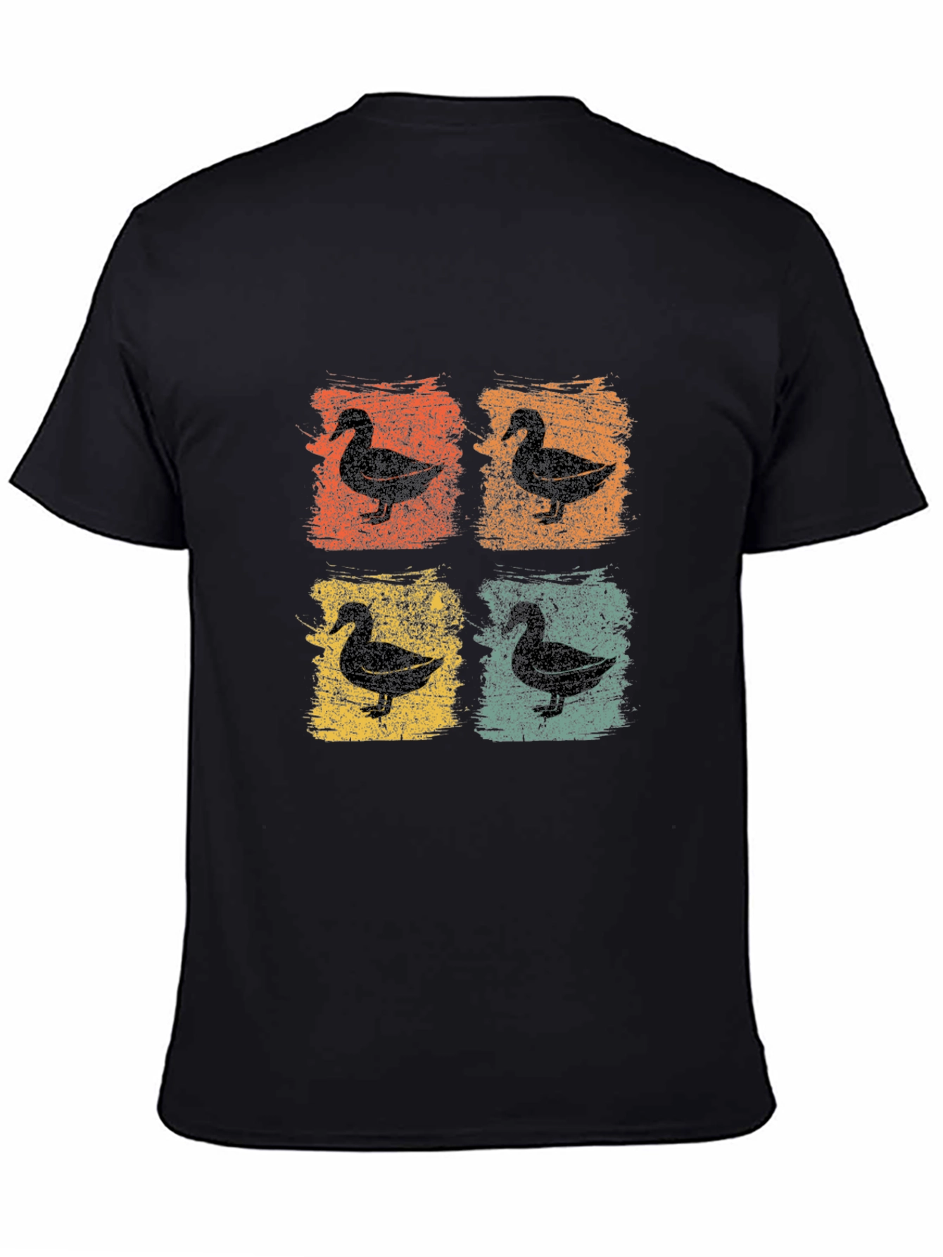 Black Retro Duck T-Shirt - Vintage Style Graphic Tee view 4