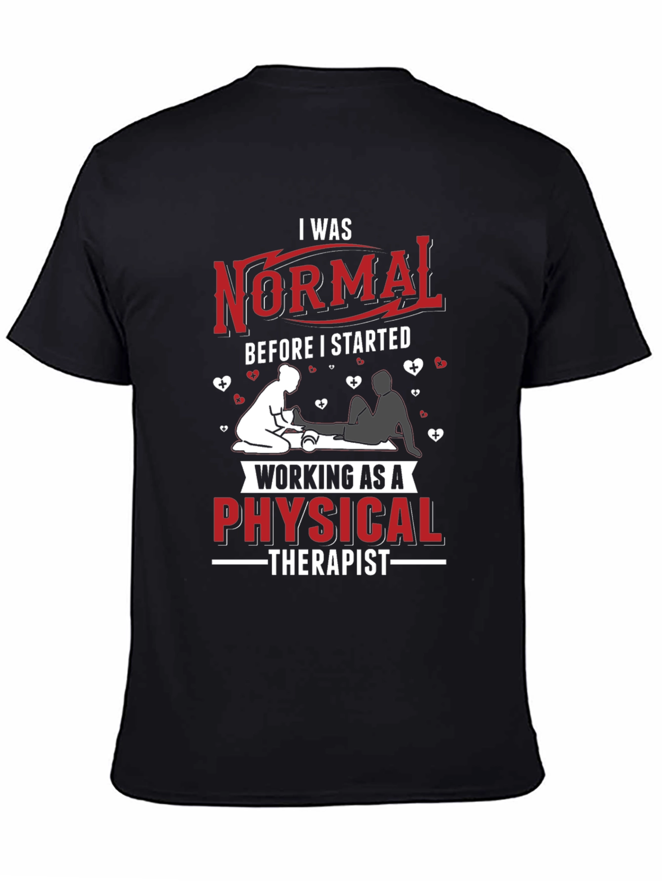 Black Physical Therapist Novelty Graphic T-Shirt view 4