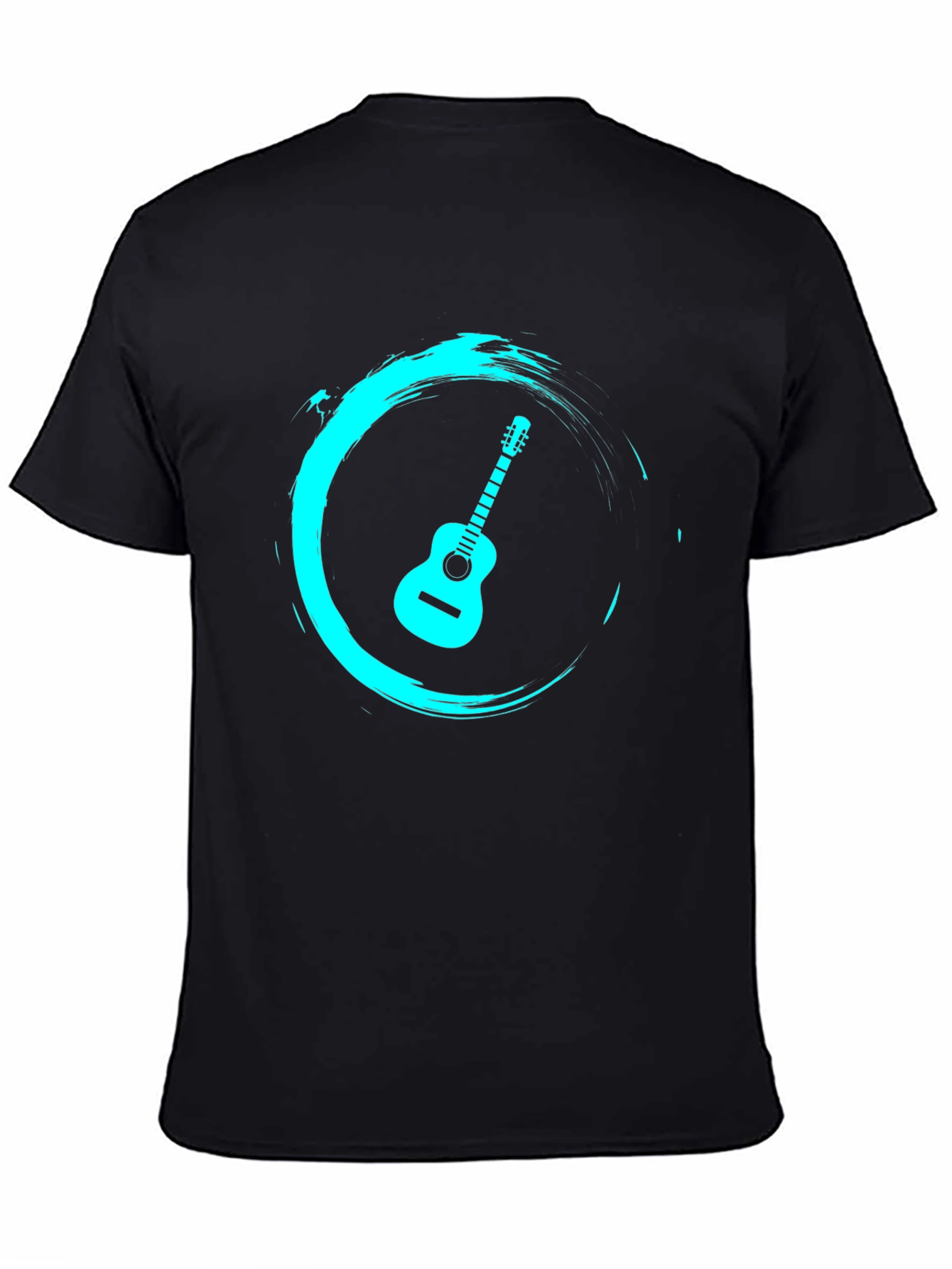 Black Acoustic Guitar Graphic Tee - Stylish and Unique view 4