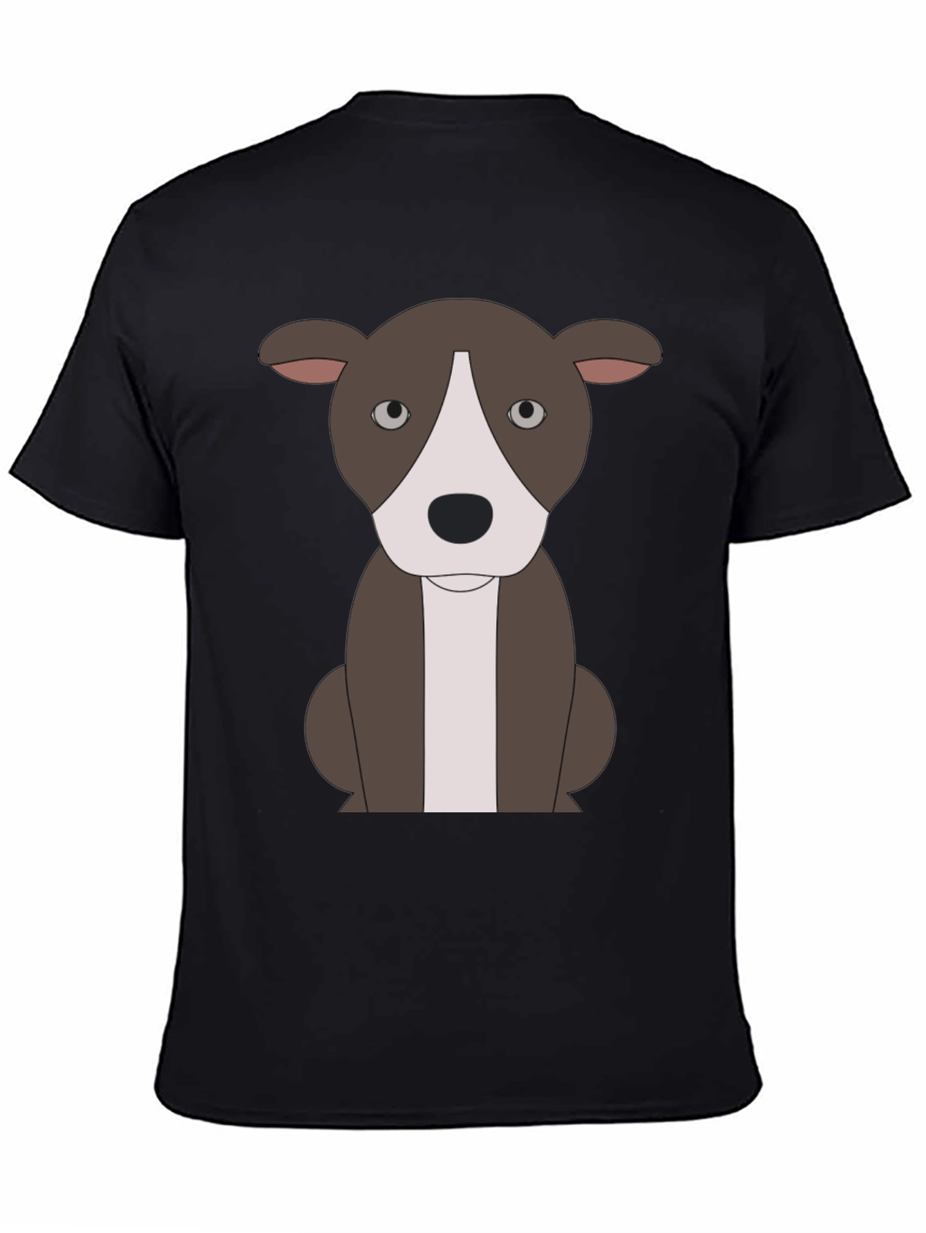 Black Cartoon Pitbull T-Shirt - Black view 4