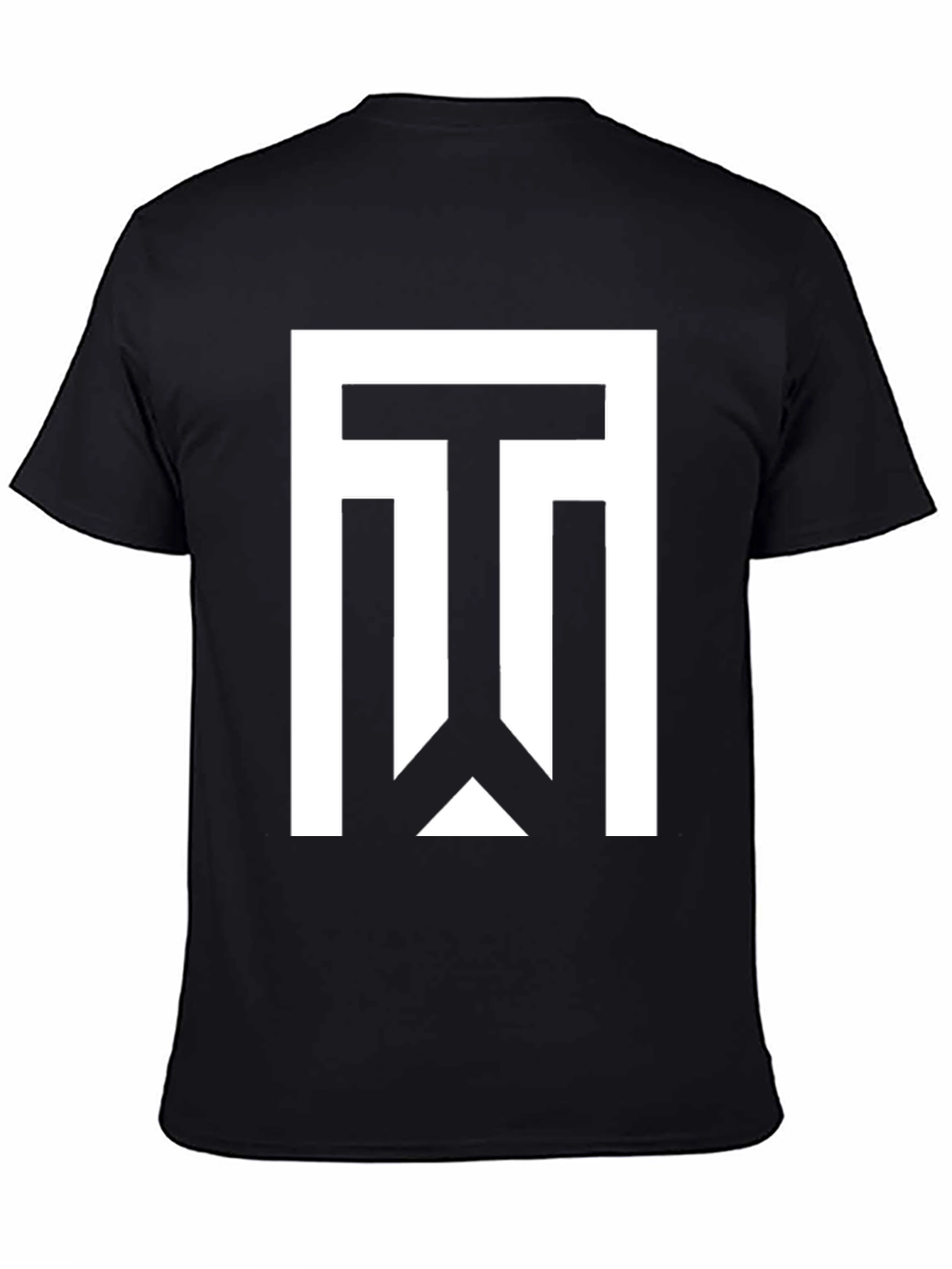 Black Geometric Logo Black T-Shirt view 4
