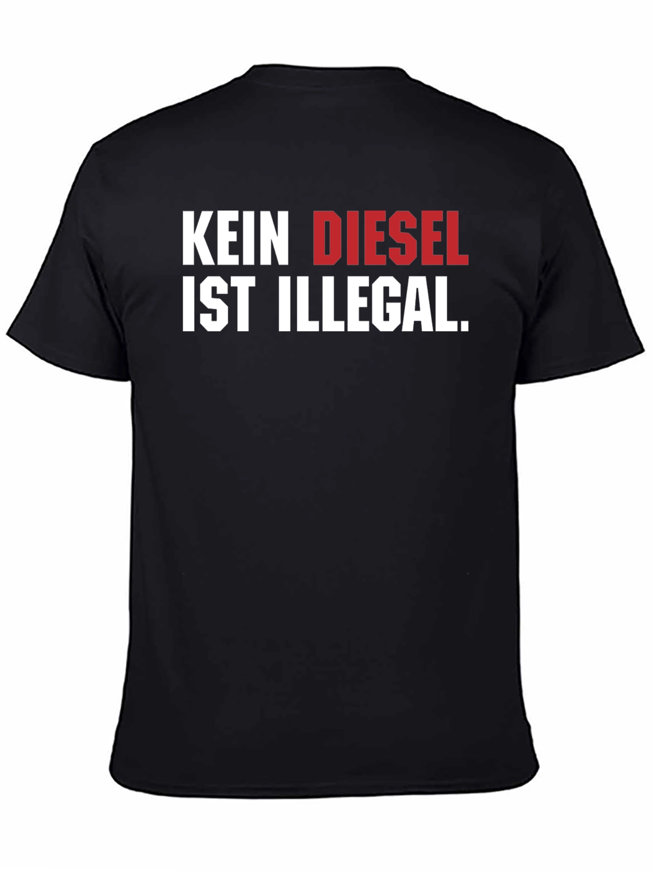 Black Kein Diesel Ist Illegal T-Shirt - Black view 4