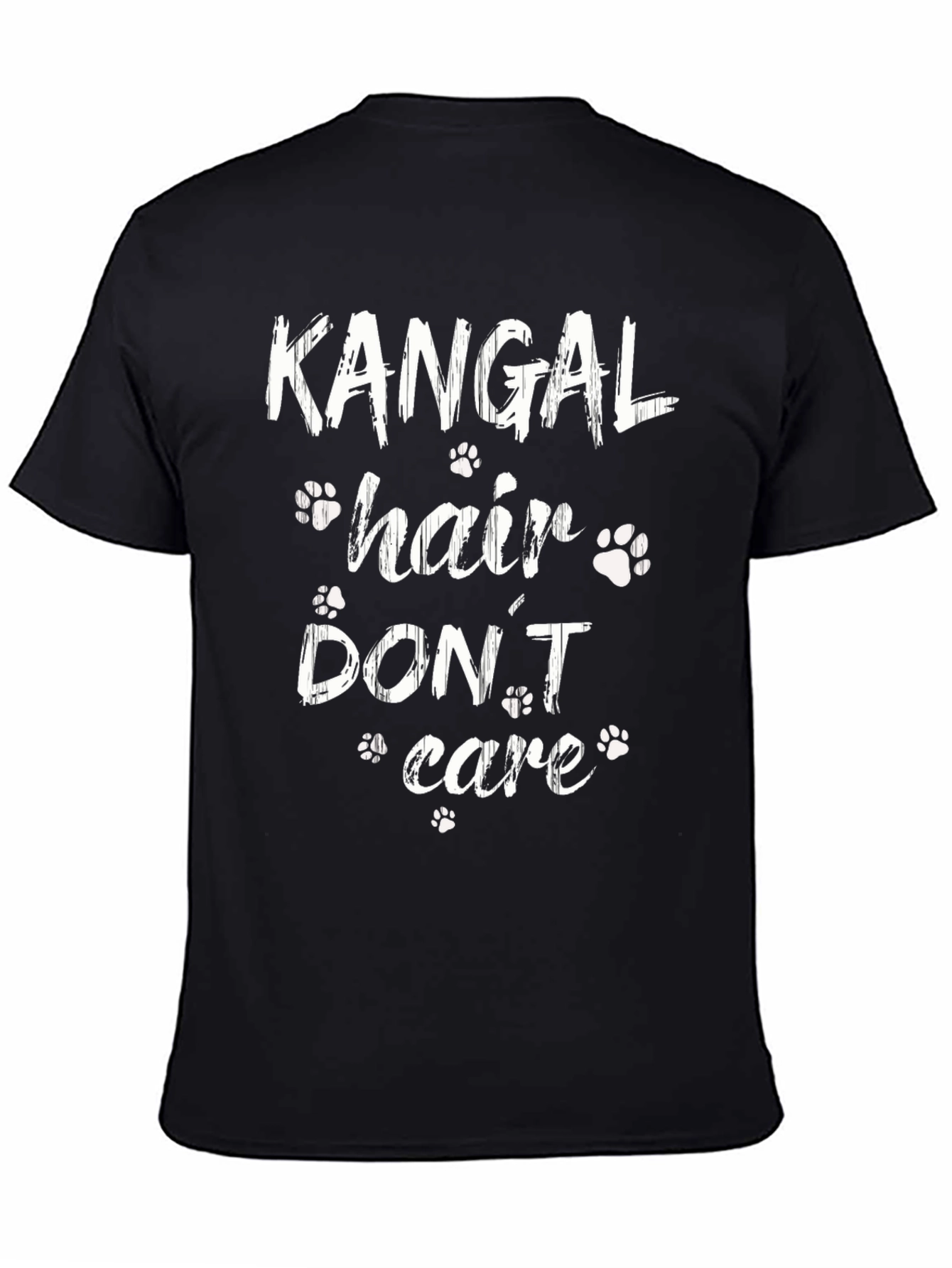 Black Kangal Hair Don't Care Graphic Tee - Black Cotton Blend view 4