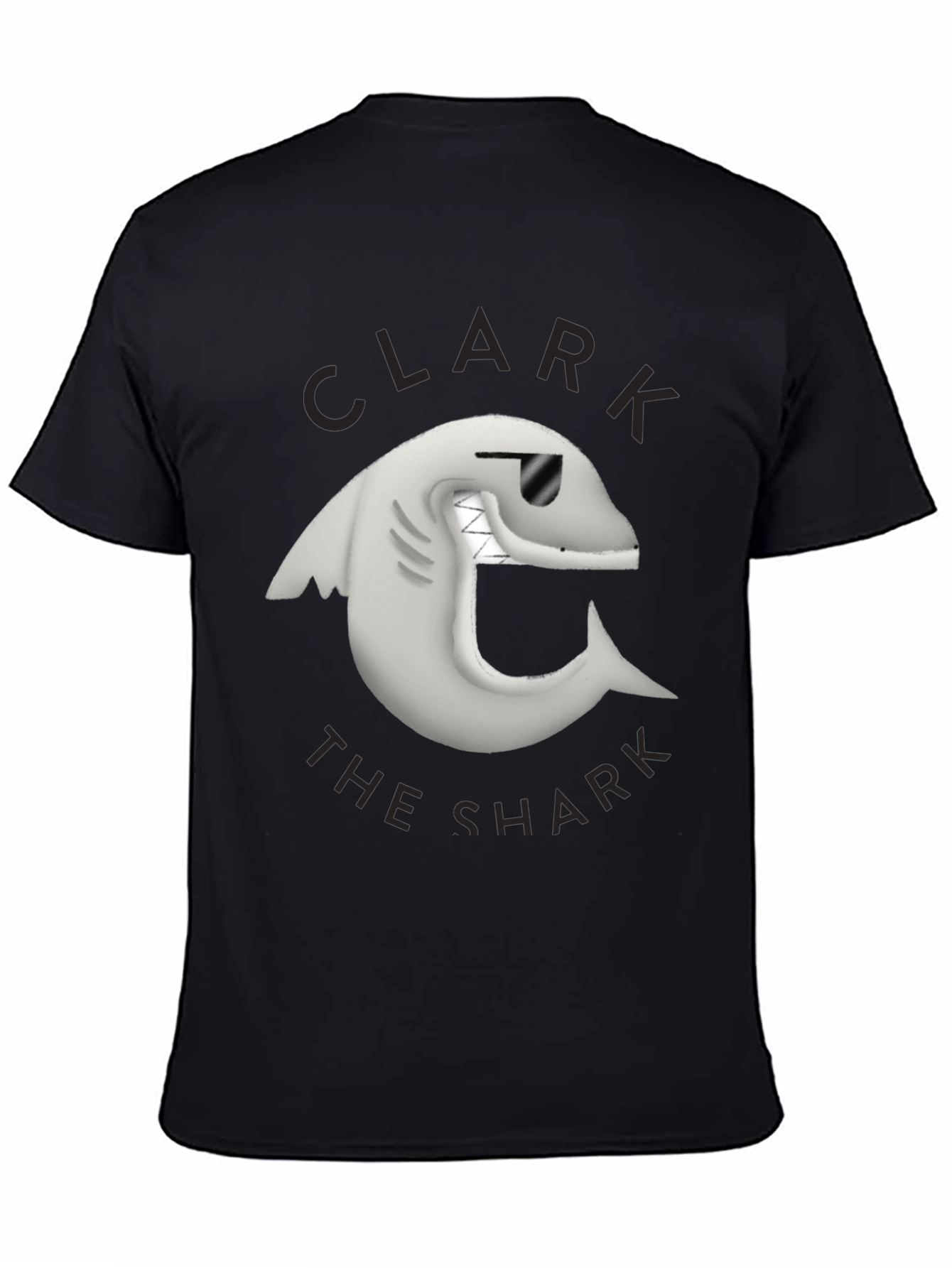 Black Clark the Shark Graphic Tee - Black view 4