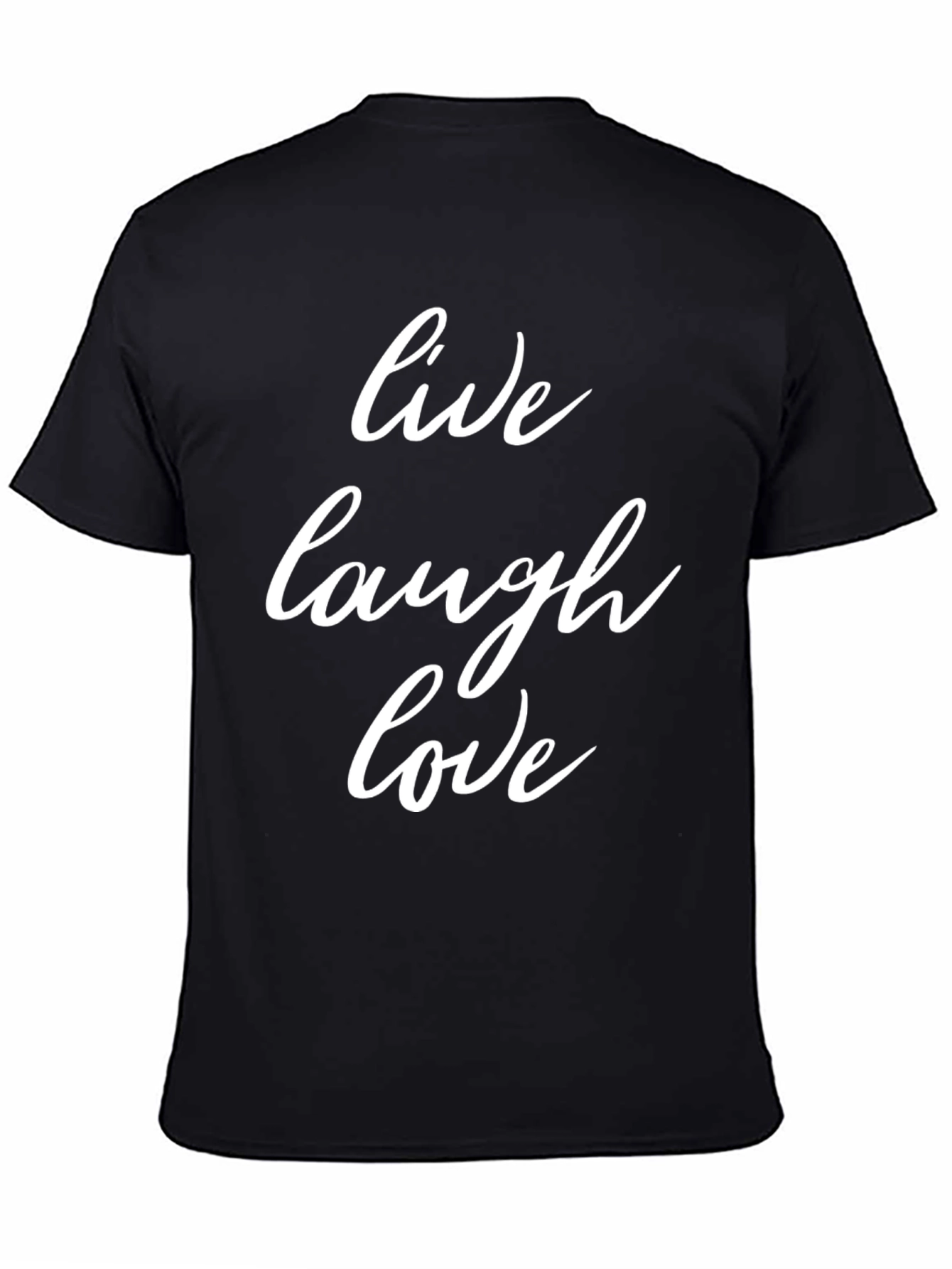 Black Live Laugh Love Black Graphic Tee view 4