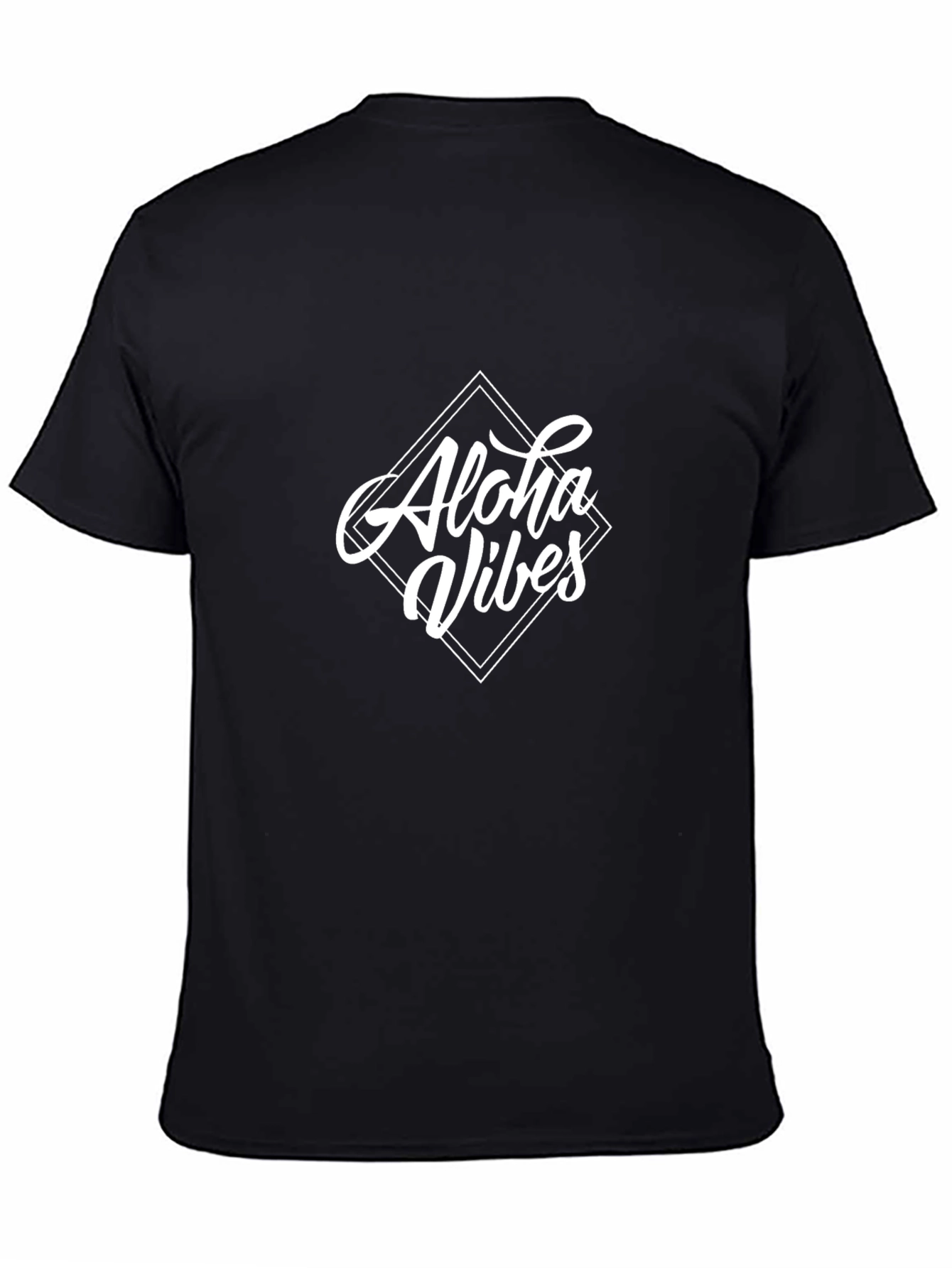 Black Aloha Vibes Black Graphic Tee view 4