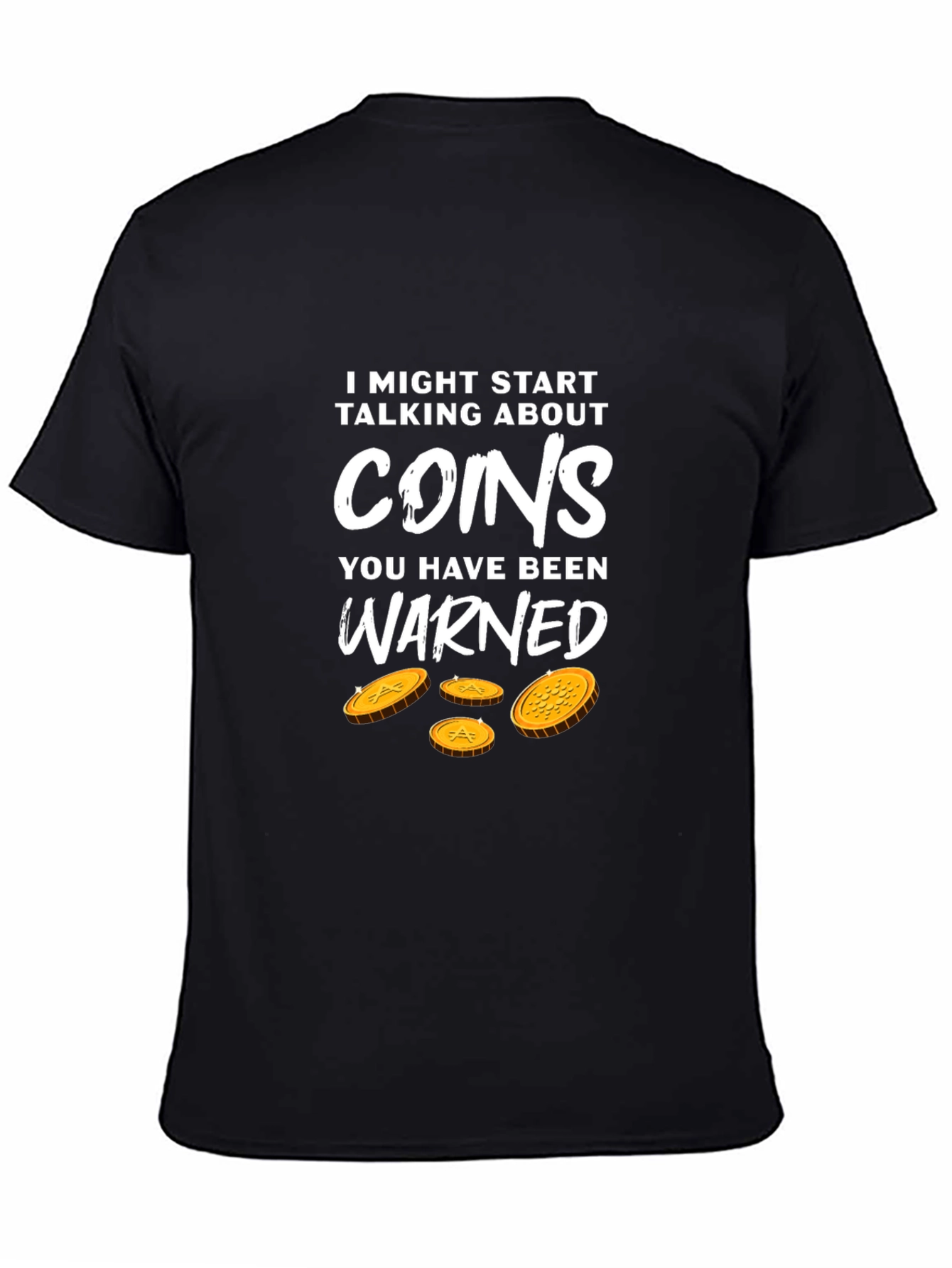 Black Coin Collector Novelty Graphic Tee view 4