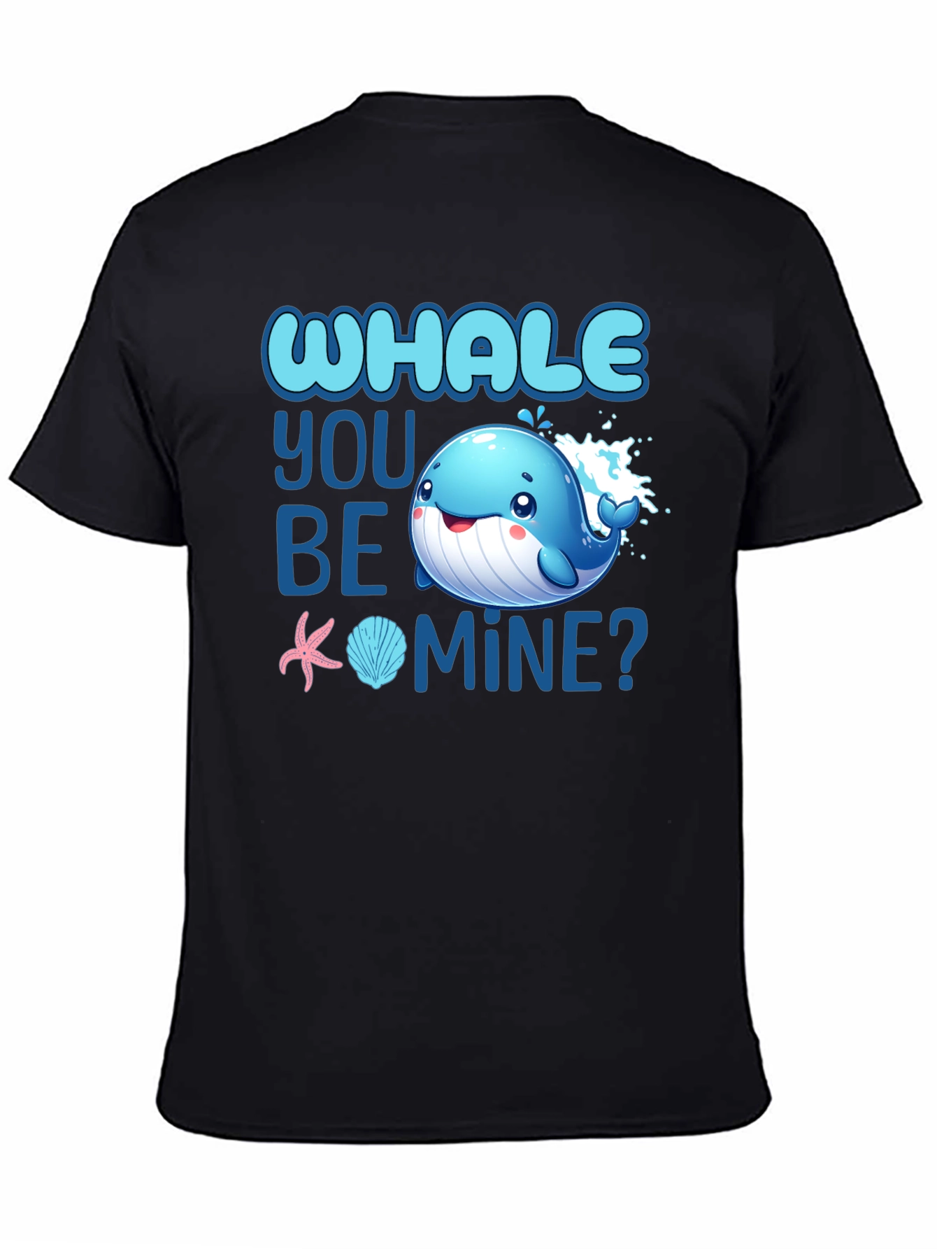 Black Whale You Be Mine? T-Shirt view 4