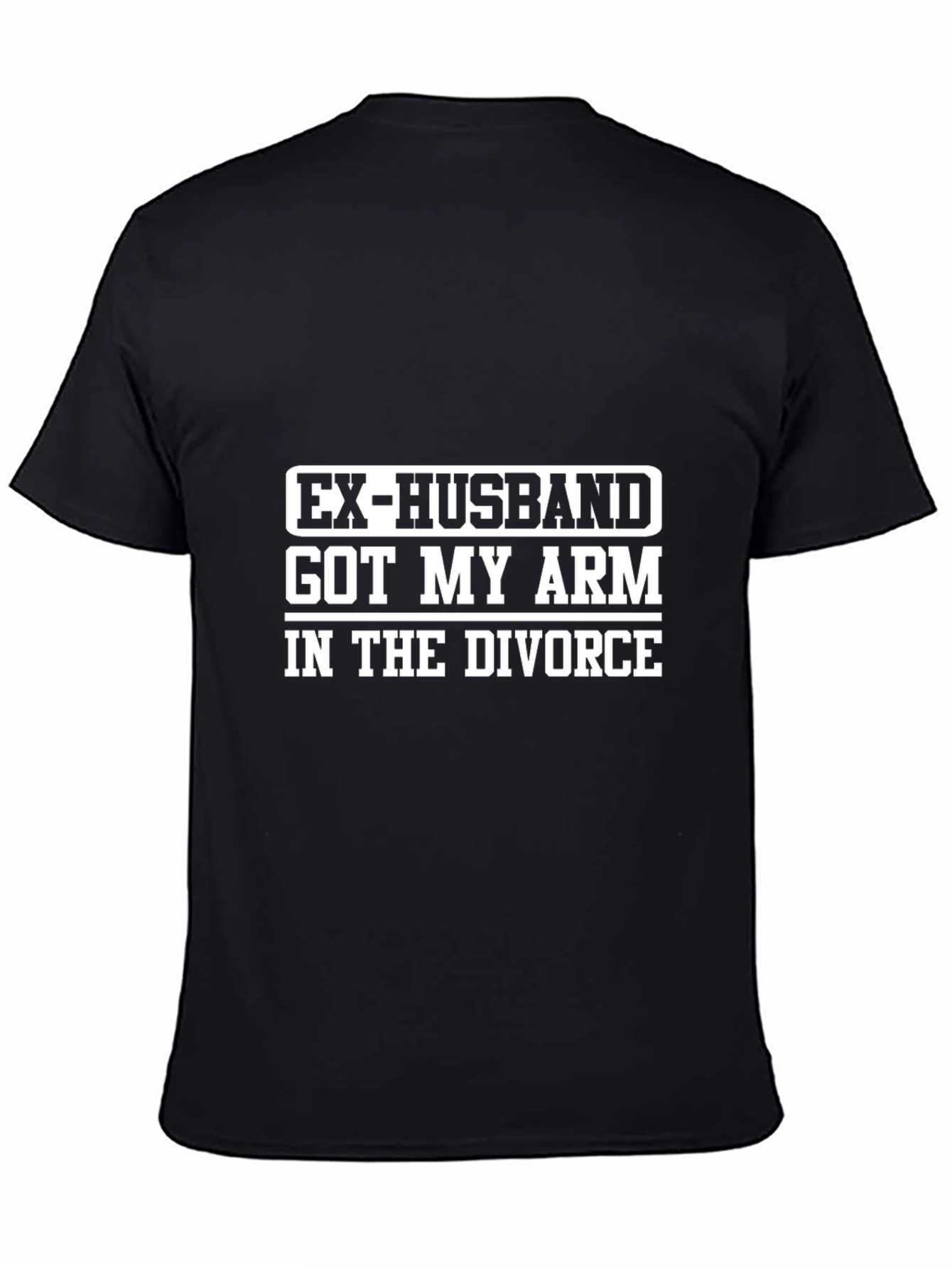 Black Humorous Ex-Husband Divorce T-Shirt view 4