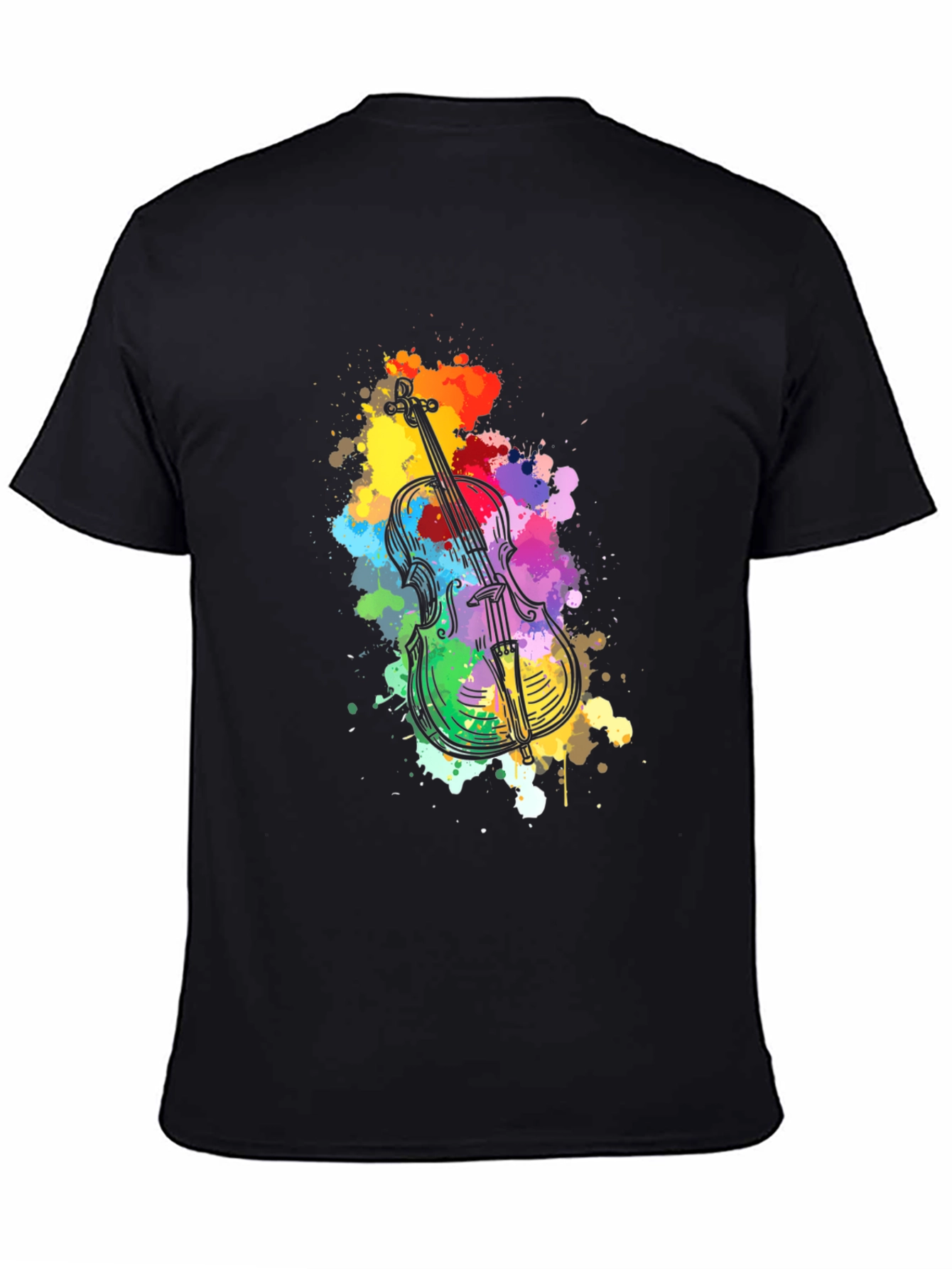Black Violin Art T-Shirt - Music Lover Tee view 4
