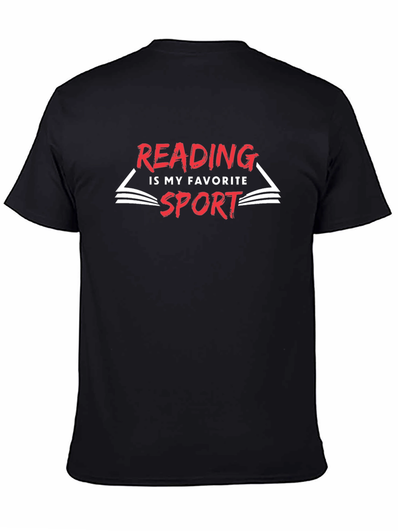 Black Reading Is My Favorite Sport T-Shirt view 4
