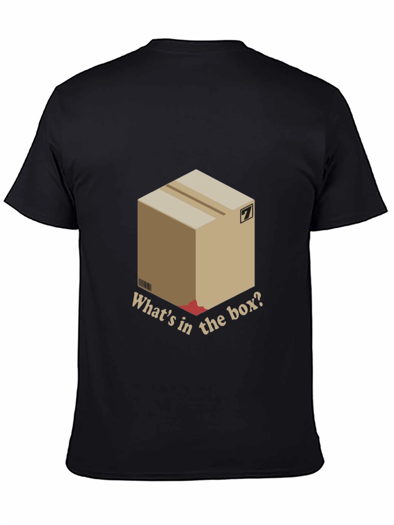 Black Mystery Box Tee - "What's in the Box?" T-Shirt view 4