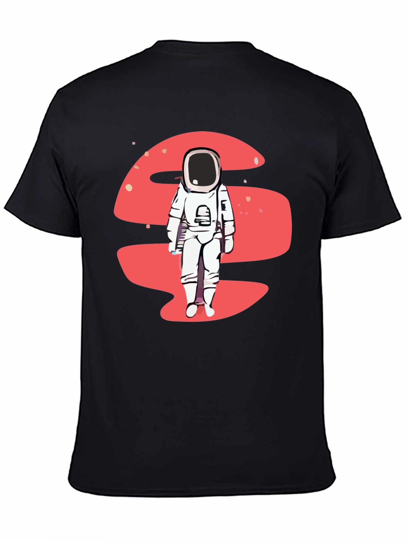 Black Astronaut Graphic Tee - Black Crew Neck view 4