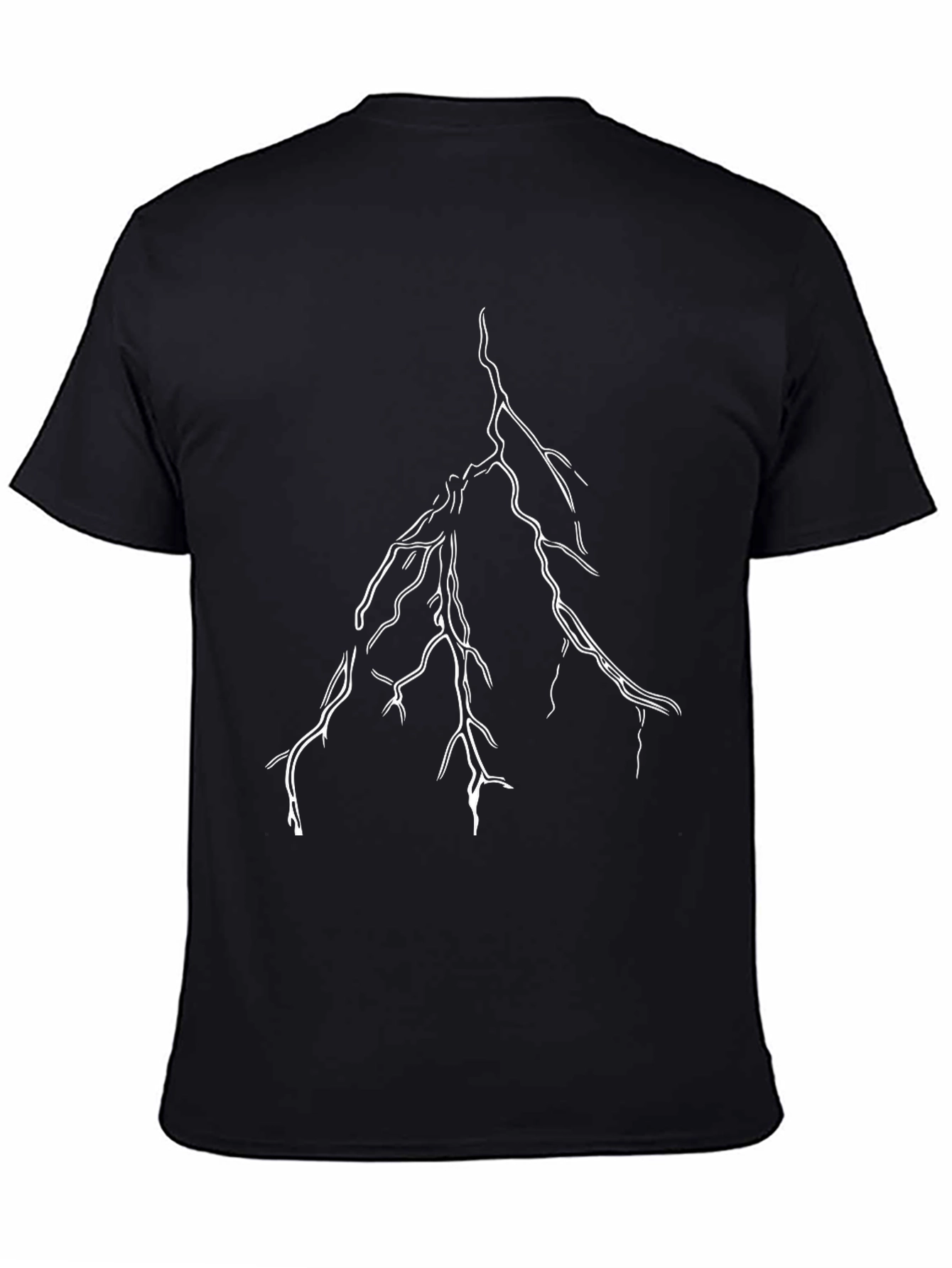 Black Black Lightning Bolt Graphic Tee view 4