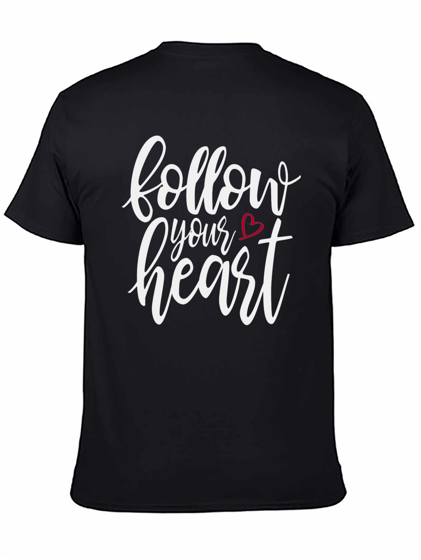 Black Follow Your Heart Graphic Tee - Black view 4