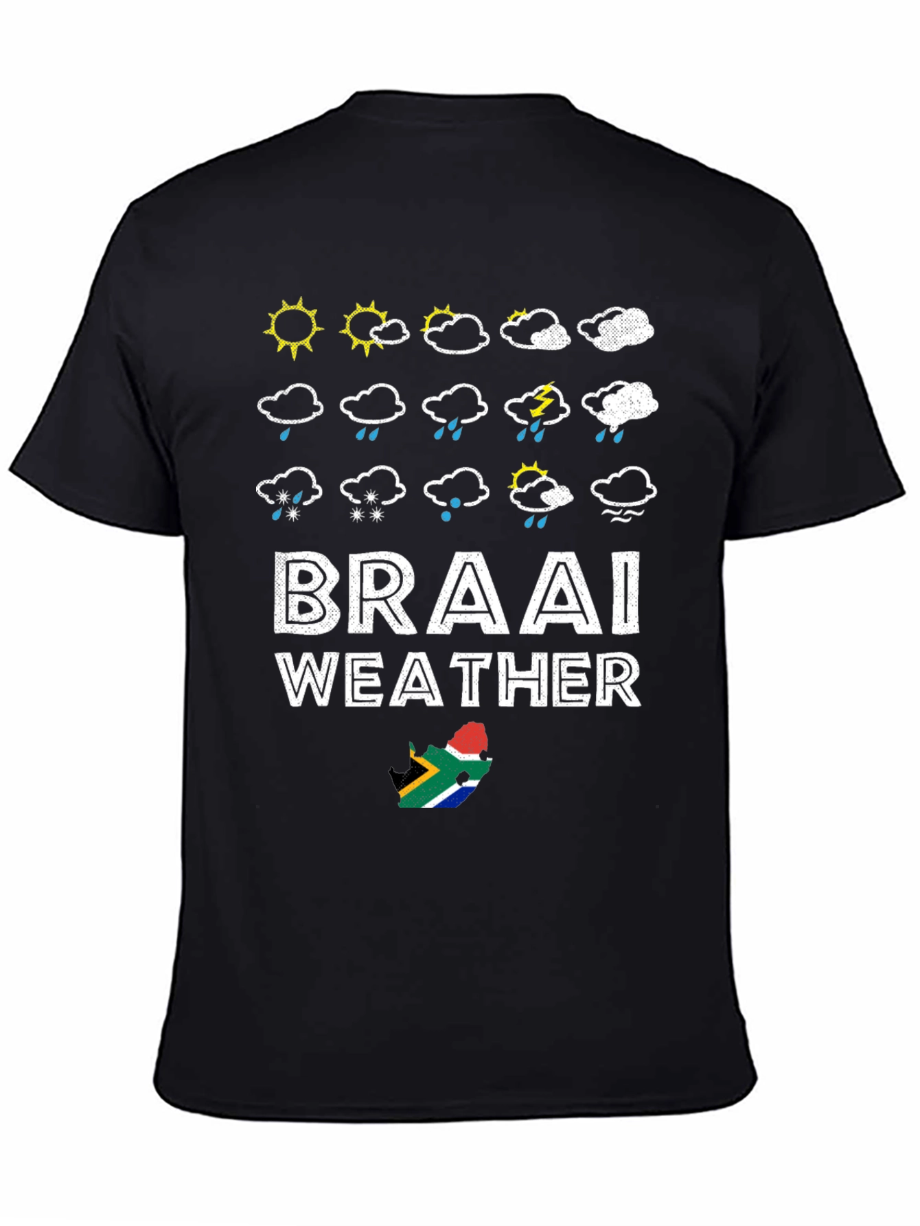 Black Braai Weather Graphic T-Shirt, South Africa view 4