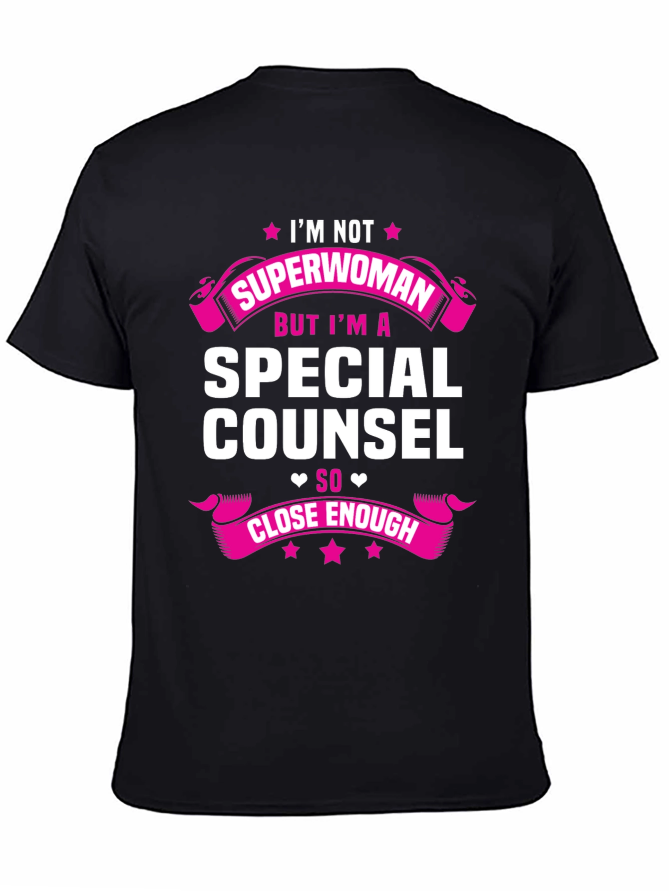 Black Special Counsel Funny T-Shirt view 4