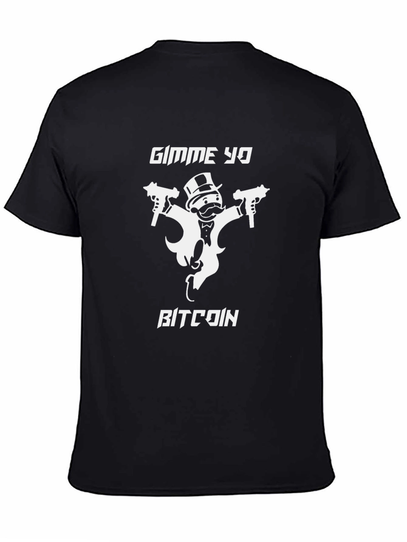 Black Gimme Yo Bitcoin Graphic Tee view 4
